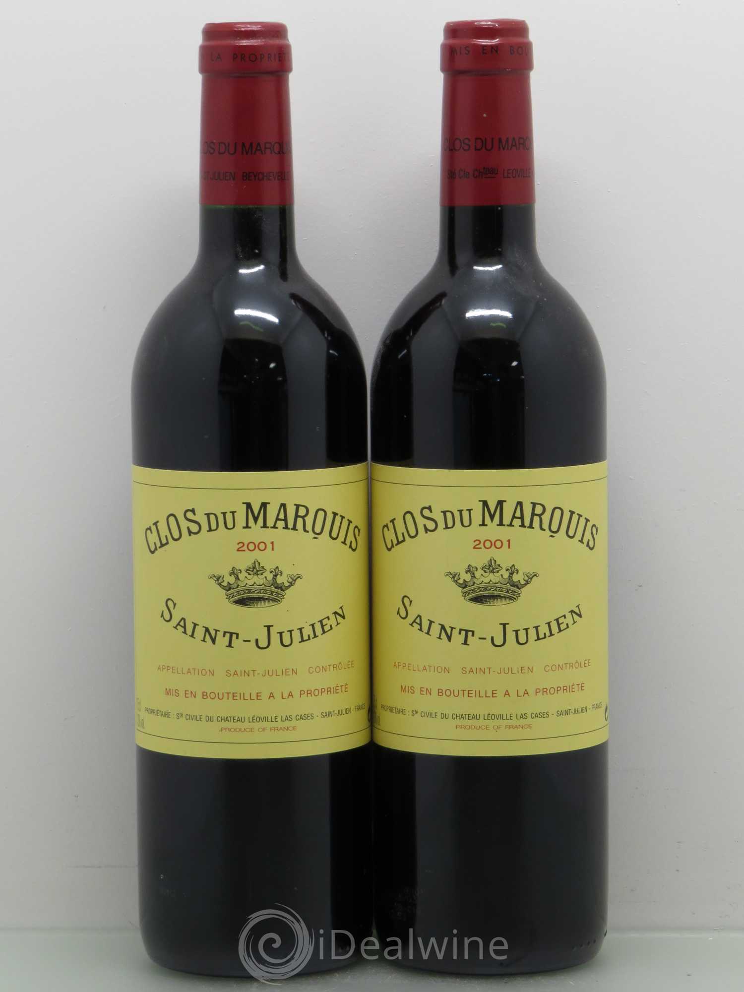 Clos du Marquis 2001 - Lot de 2 bouteilles - 0