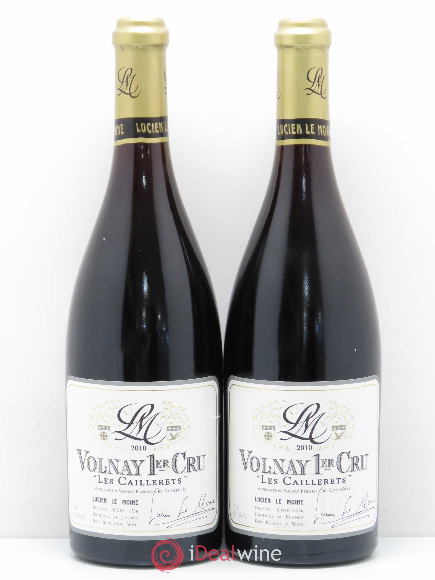 Volnay 1er Cru Les Caillerets Lucien Le Moine 2010 - Lot de 2 bouteilles - 0
