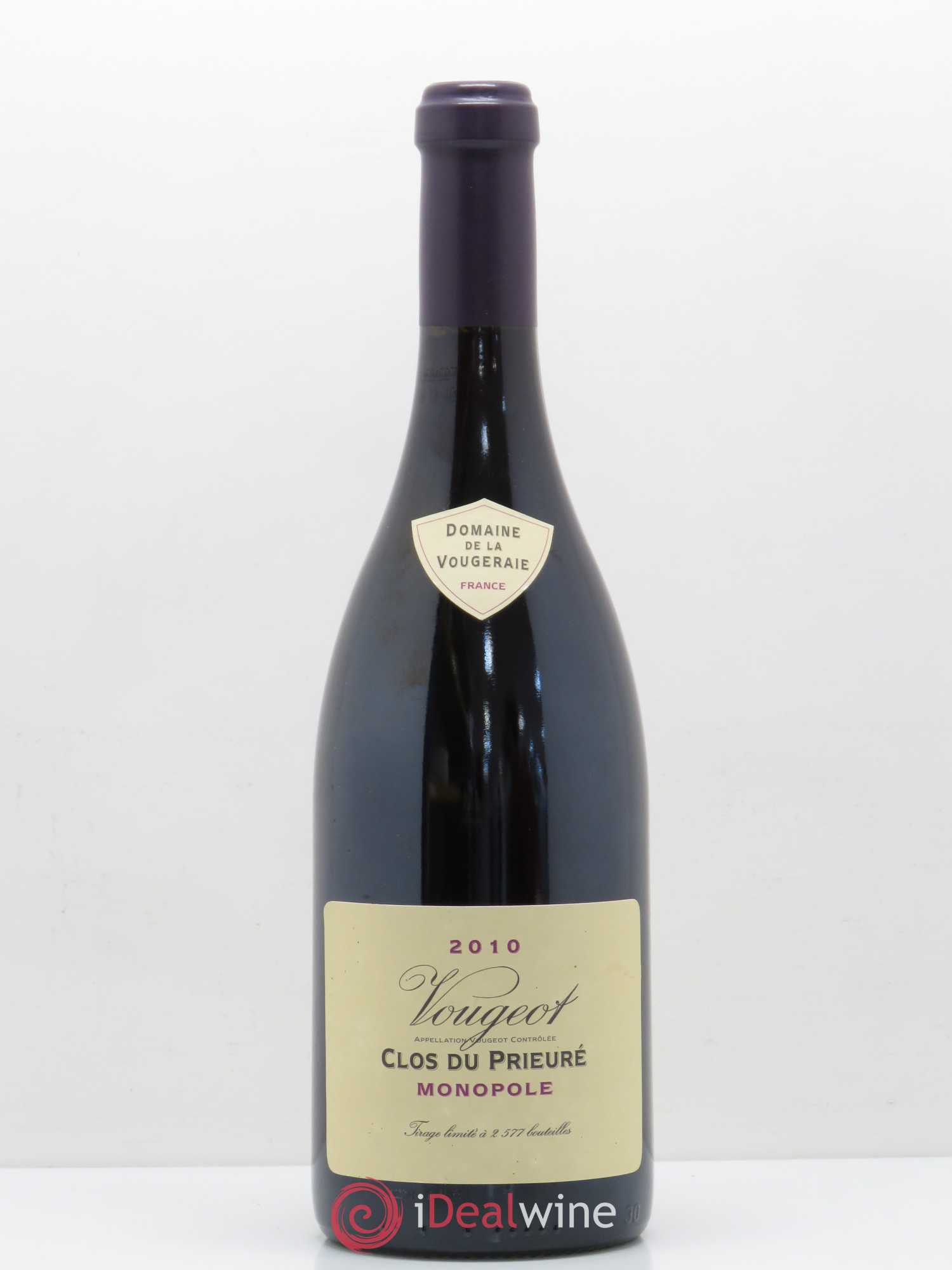 Vougeot Clos du Prieuré La Vougeraie 2010 - Posten von 1 Flasche - 0