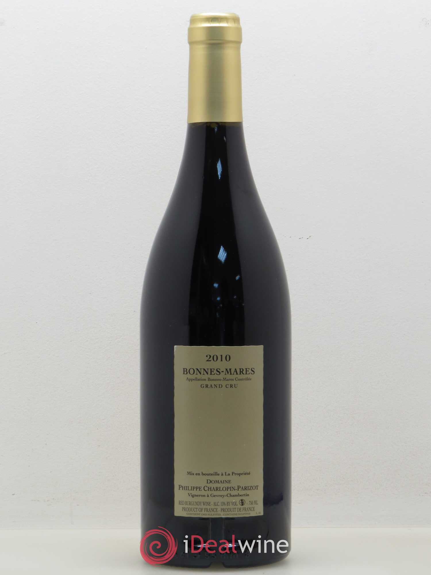 Bonnes-Mares Grand Cru Charlopin-Parizot 2010 - Lot de 1 bouteille - 1