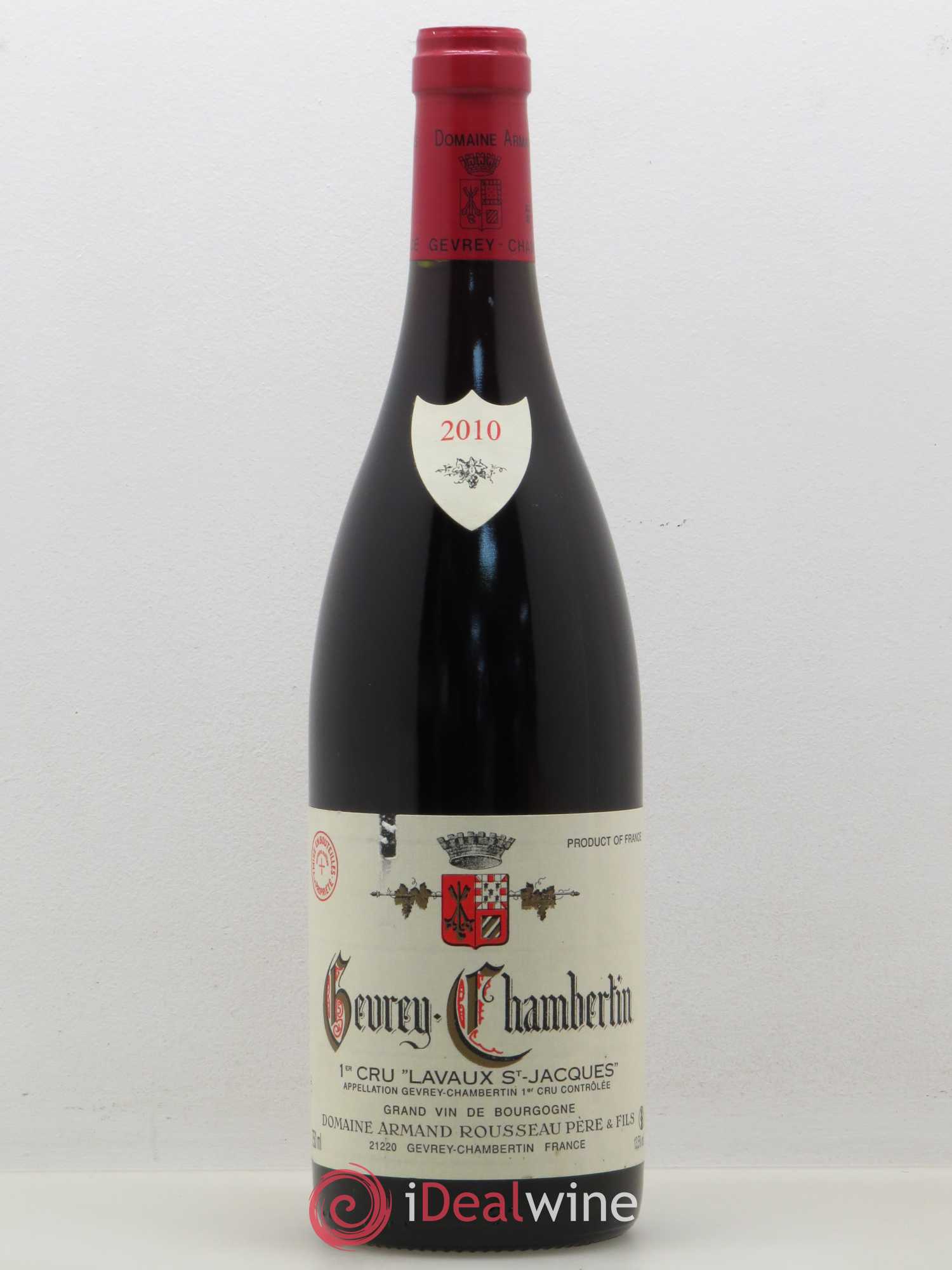 Gevrey-Chambertin 1er Cru Lavaux Saint Jacques Armand Rousseau (Domaine) 2010 - Lot de 1 bouteille - 0