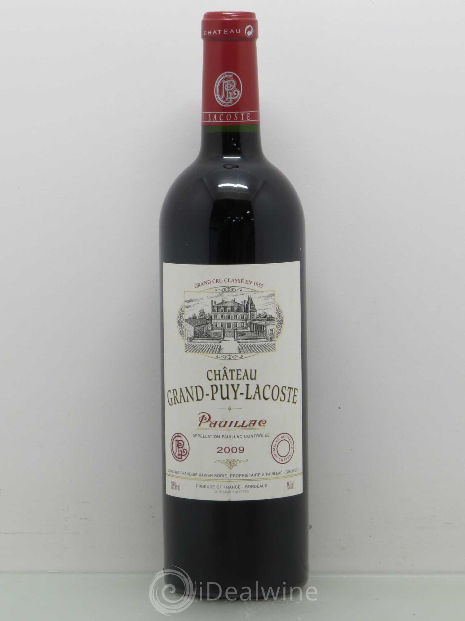 Château Grand Puy Lacoste 5ème Grand Cru Classé 2009 - Lot de 1 bouteille - 0