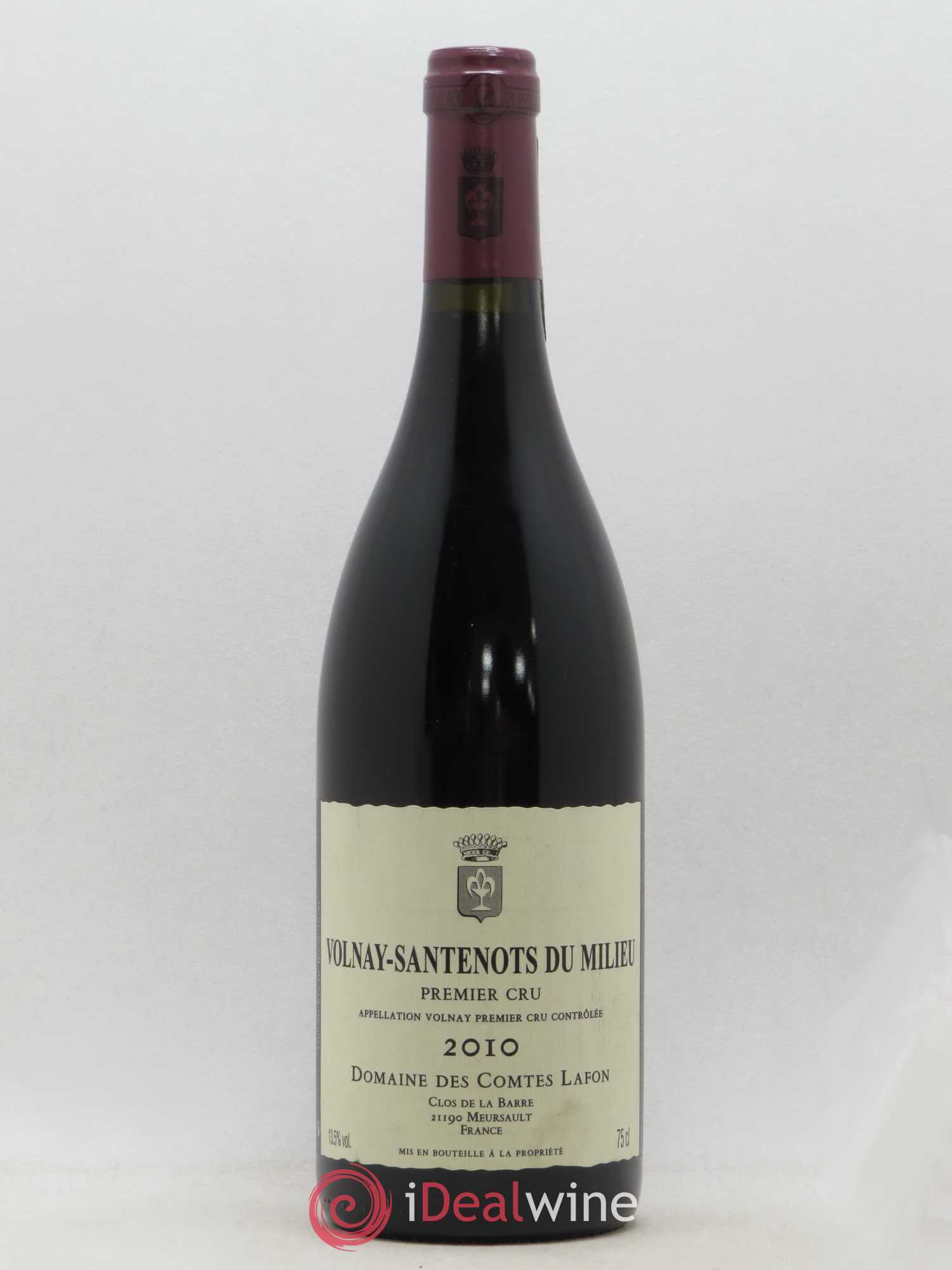 Volnay 1er Cru Santenots du Milieu Comtes Lafon (Domaine des) 2010 - Lot de 1 bouteille - 0