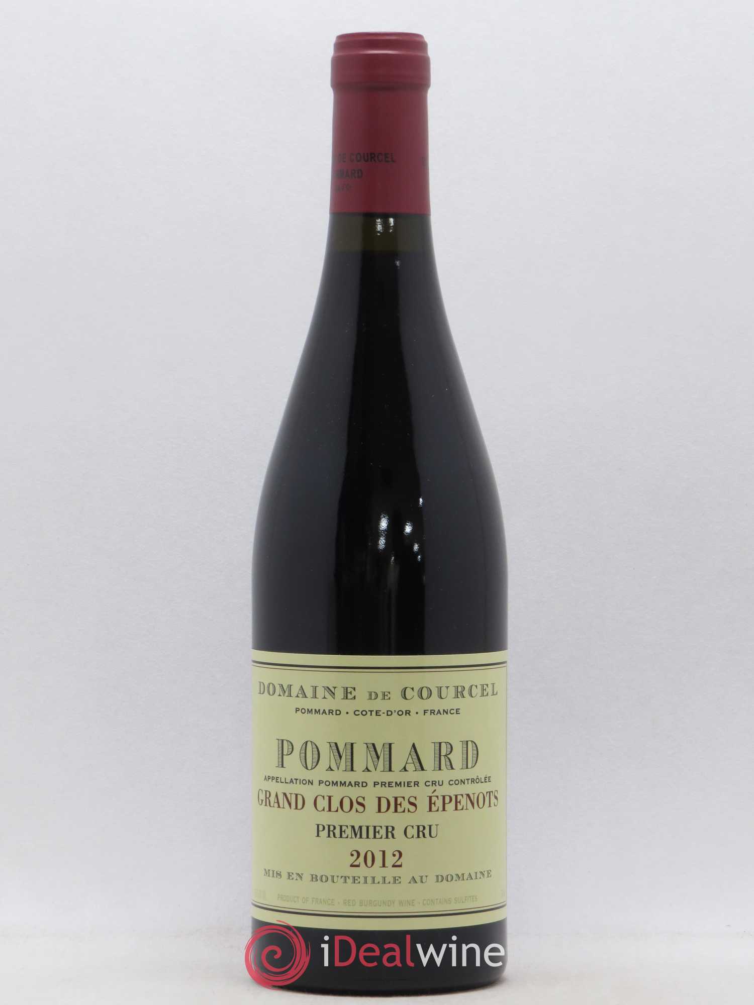 Pommard 1er Cru Grand Clos des Epenots de Courcel (Domaine) 2012 - Lot de 1 bouteille - 0