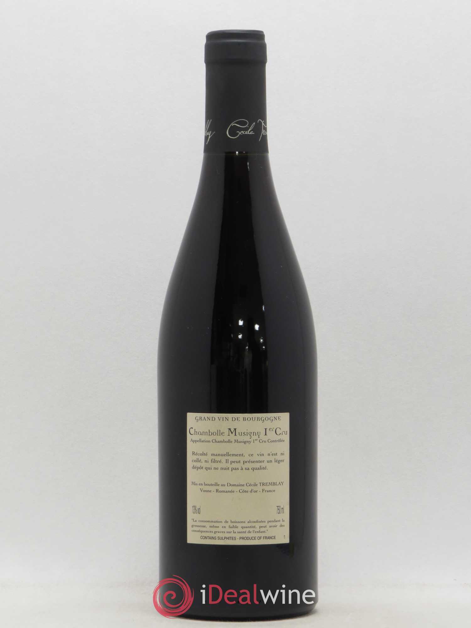 Chambolle-Musigny 1er Cru Les Feusselottes Cécile Tremblay 2012 - Lot de 1 bouteille - 1