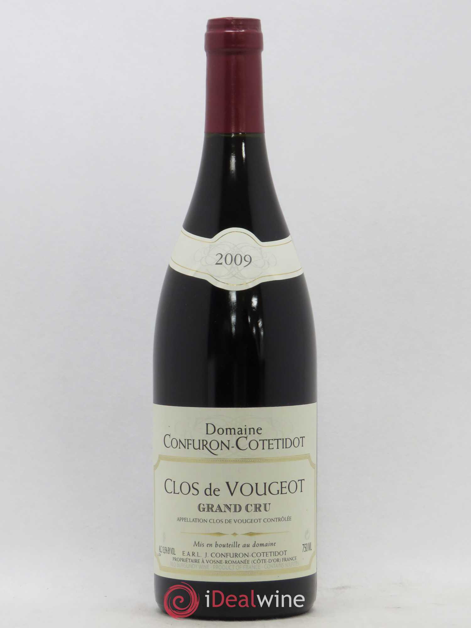 Clos de Vougeot Grand Cru Confuron-Cotetidot 2009 - Lot de 1 bouteille - 0