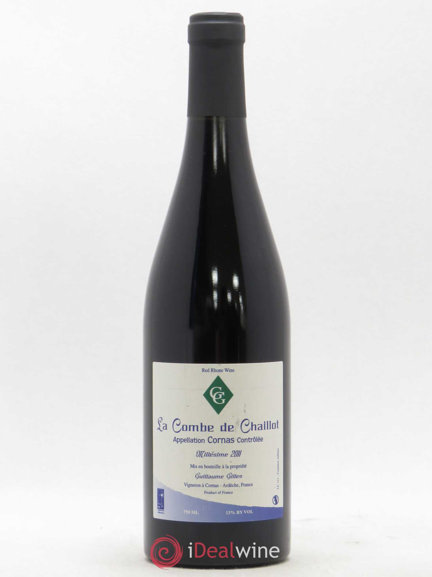 Cornas La Combe de Chaillot Guillaume Gilles (Domaine) 2011 - Lot de 1 bouteille - 0