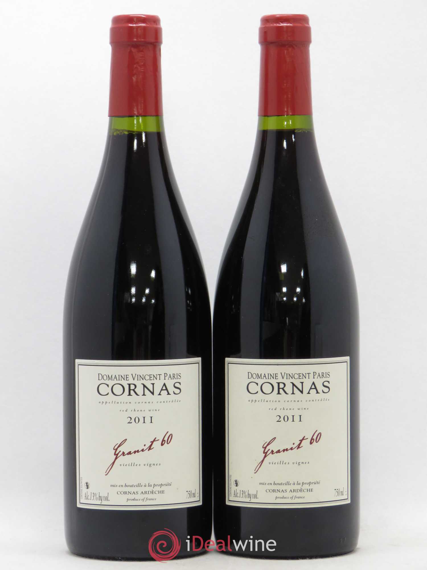 Cornas Granit 60 Vieilles Vignes Vincent Paris 2011 - Lot de 2 bouteilles - 0