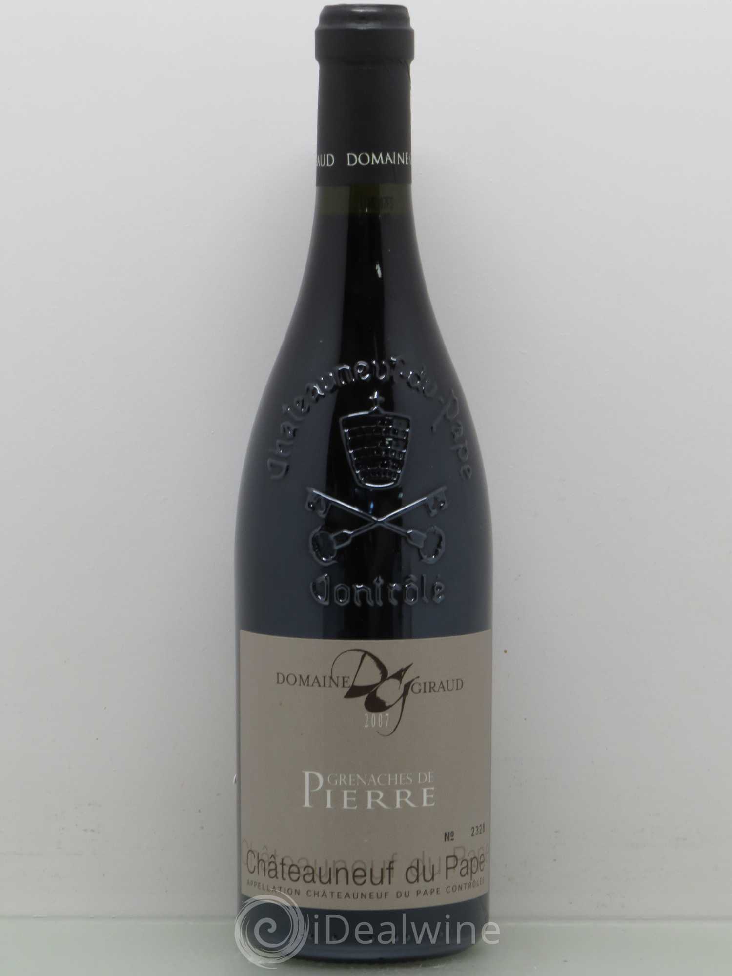 Châteauneuf-du-Pape Les Grenaches De Pierre Giraud (Domaine) 2007 - Lot de 1 bouteille - 0