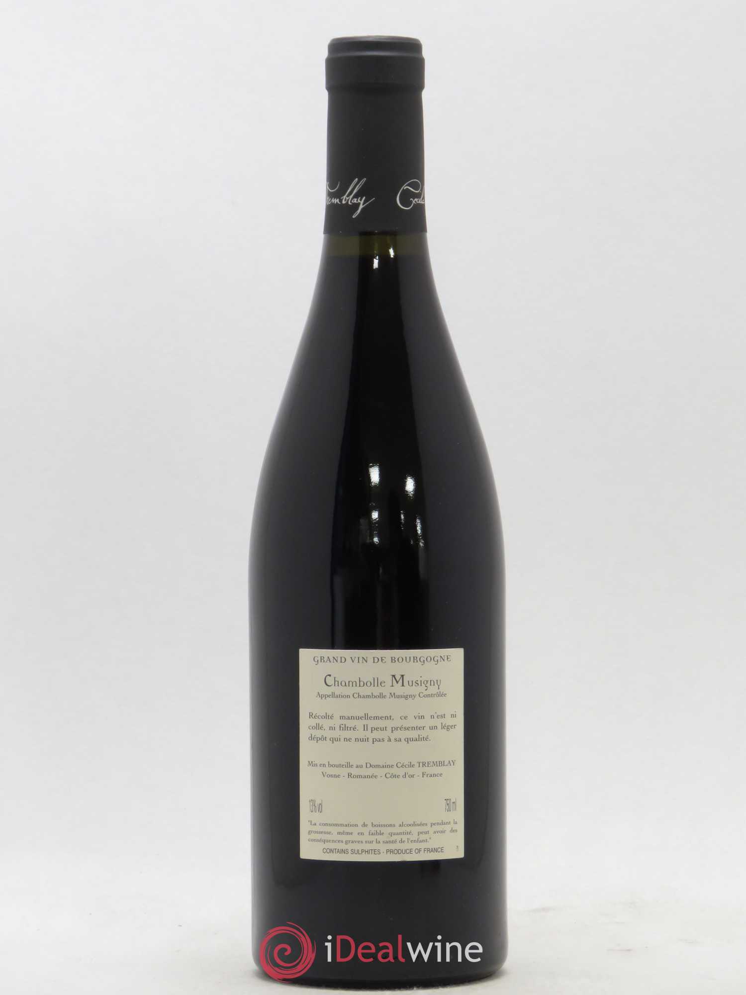 Chambolle-Musigny Les Cabottes Cécile Tremblay 2013 - Lot de 1 bouteille - 1