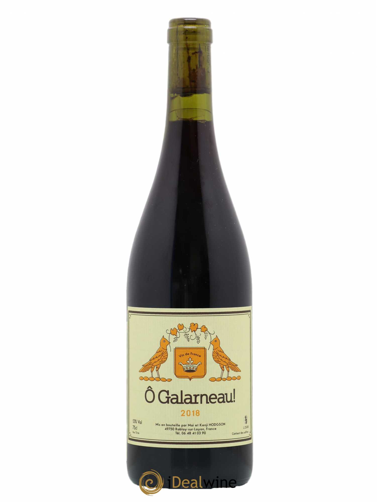 Vin de France O Galarneau Mai & Kenji Hodgson 2018 - Lot de 1 bouteille - 0