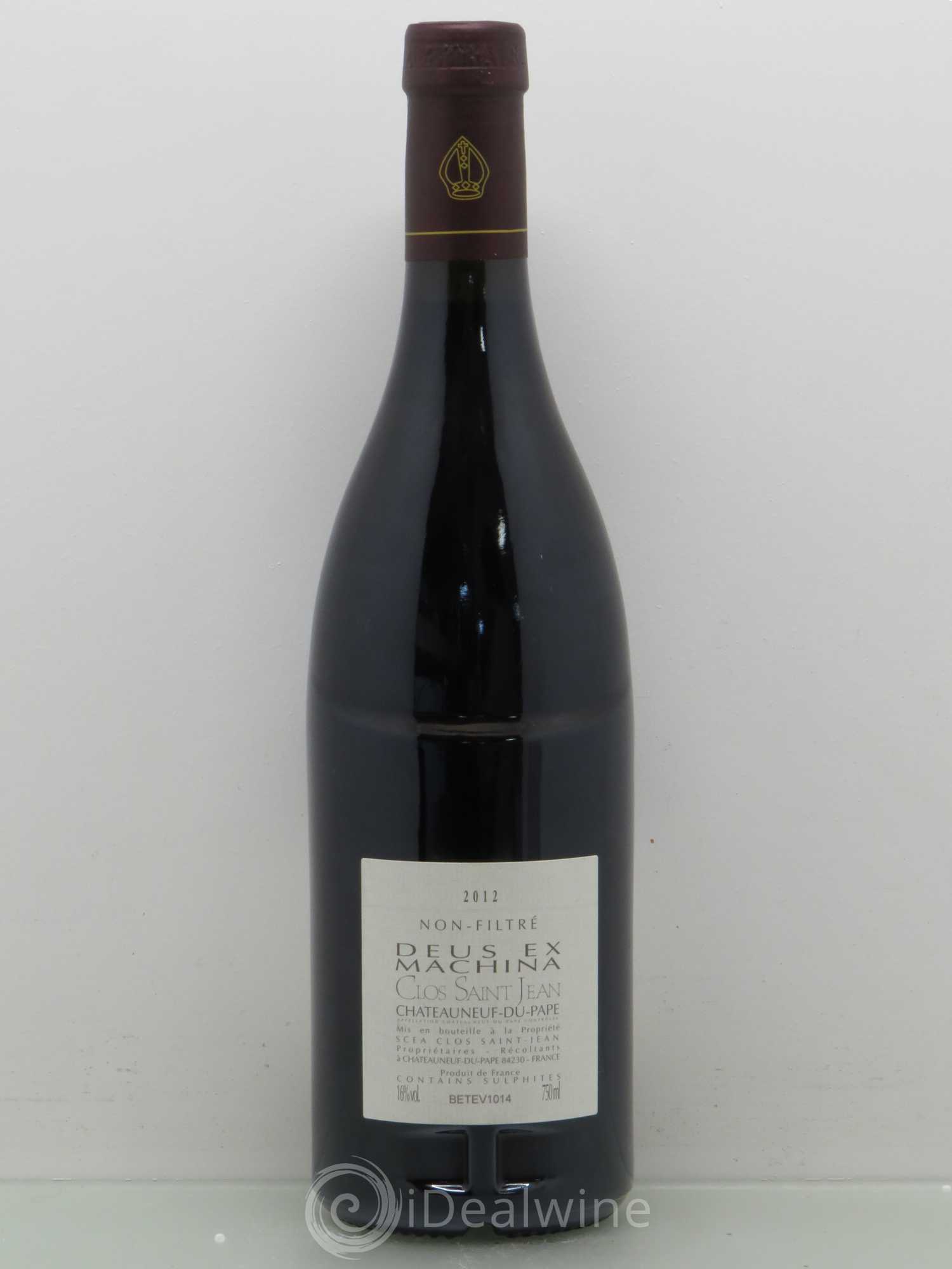 Châteauneuf-du-Pape Clos Saint-Jean Deus Ex Machina Pascal et Vincent Maurel 2012 - Lot de 1 bouteille - 1