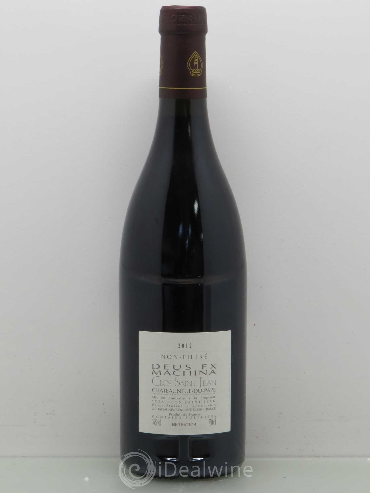 Châteauneuf-du-Pape Clos Saint-Jean Deus Ex Machina Pascal et Vincent Maurel 2012 - Lot de 1 bouteille - 1