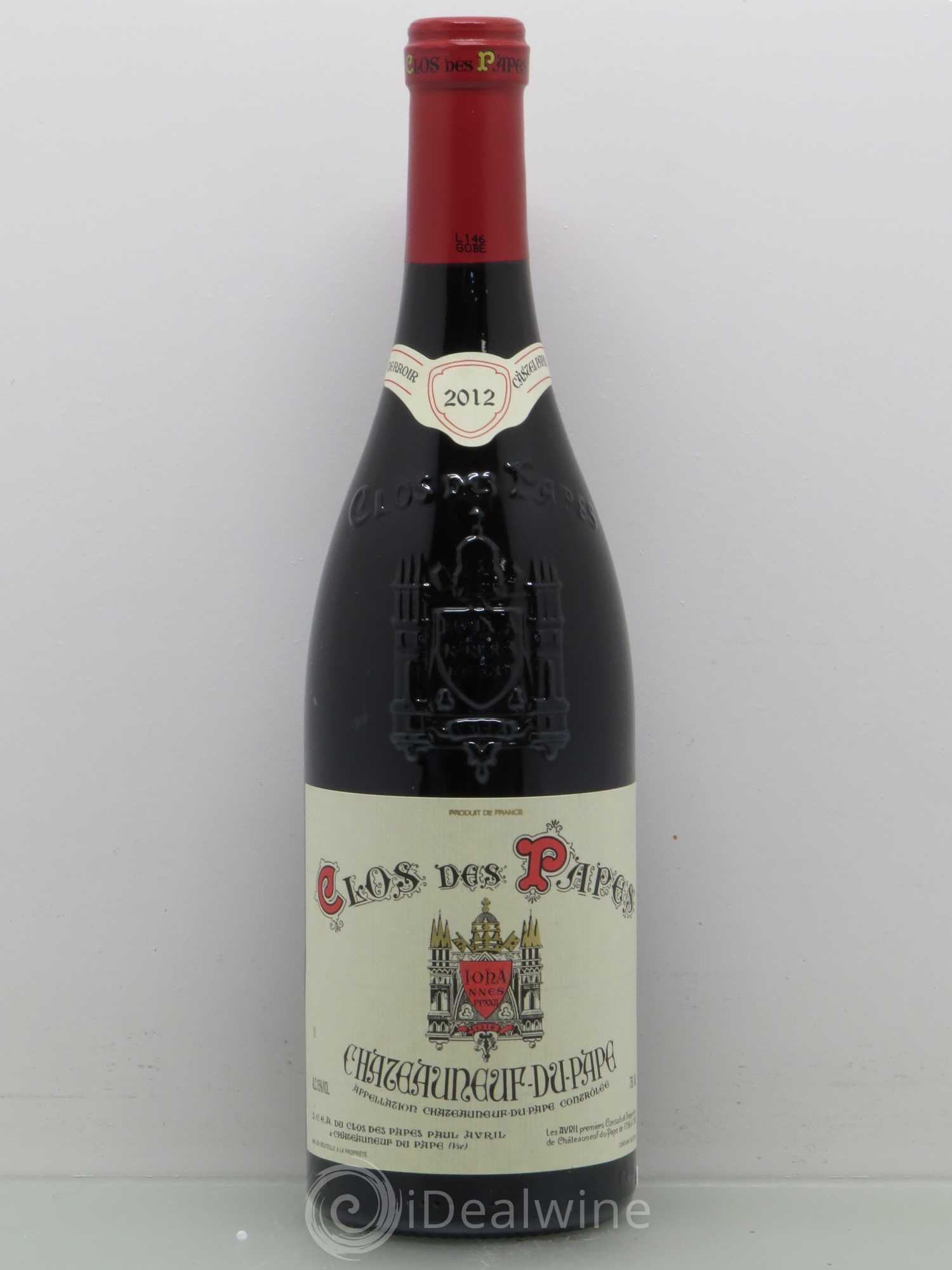 Châteauneuf-du-Pape Clos des Papes - Paul Avril 2012 - Lot de 1 bouteille - 0