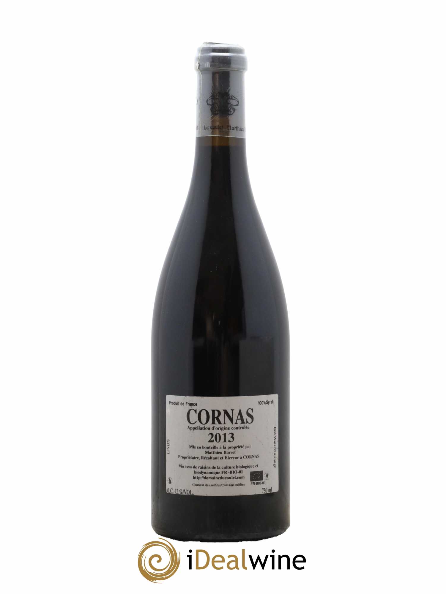Cornas Billes Noires Coulet (Domaine du) - Matthieu Barret 2013 - Lot of 1 bottle - 1