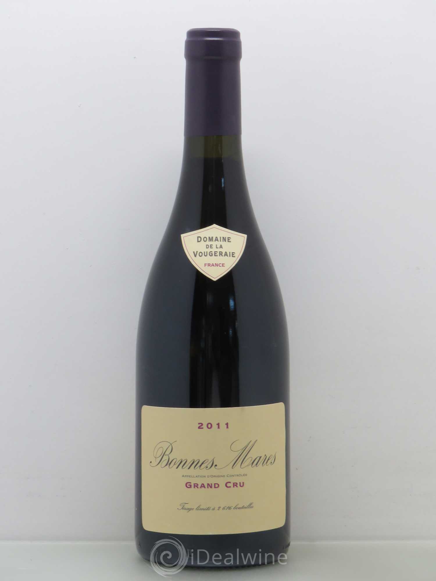 Bonnes-Mares Grand Cru Domaine de la Vougeraie 2011 - Posten von 1 Flasche - 0