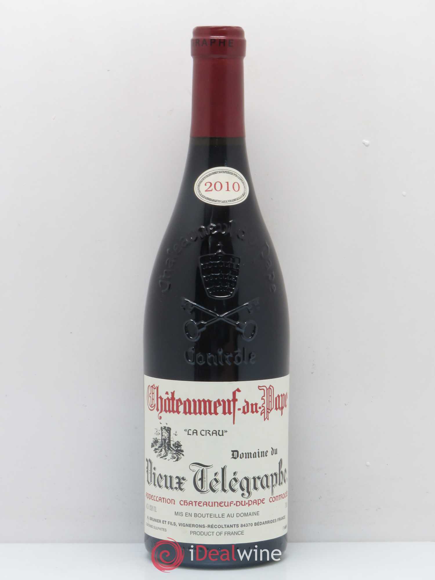 Châteauneuf-du-Pape Vieux Télégraphe (Domaine du) Vignobles Brunier 2010 - Lot de 1 bouteille - 0