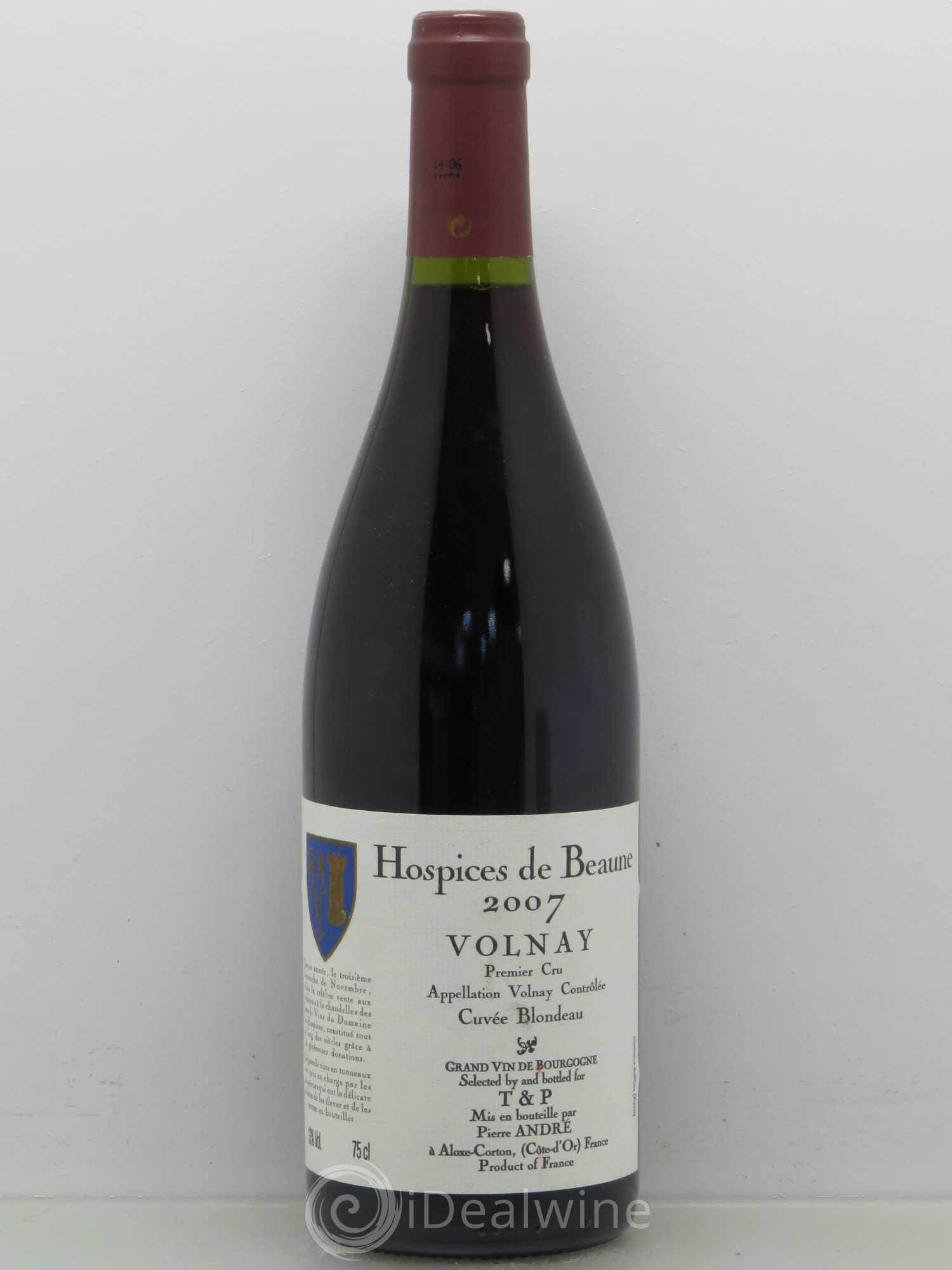 Volnay 1er Cru Hospices de Beaune Cuvée Blondeau 2007 - Posten von 1 Flasche - 0