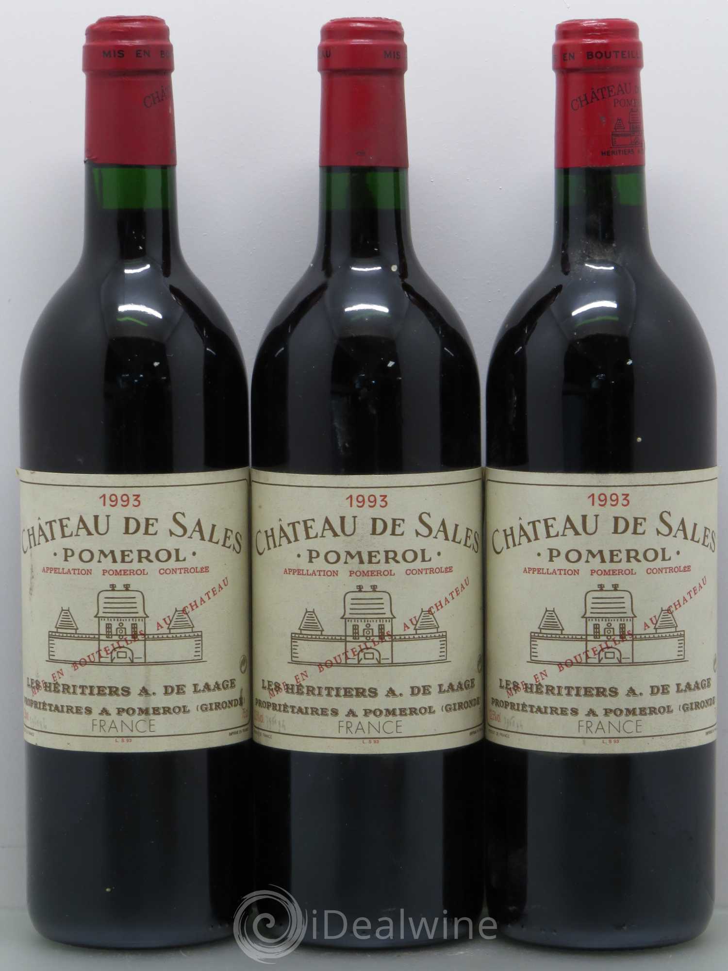 Château de Sales 1993 - Lot de 3 bouteilles - 0