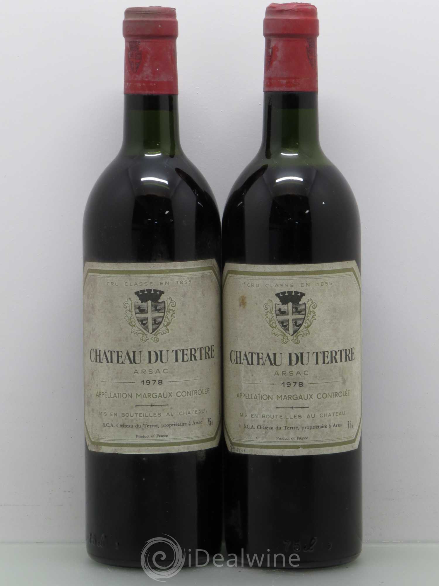 Château du Tertre 5ème Grand Cru Classé 1978 - Lot de 2 bouteilles - 0