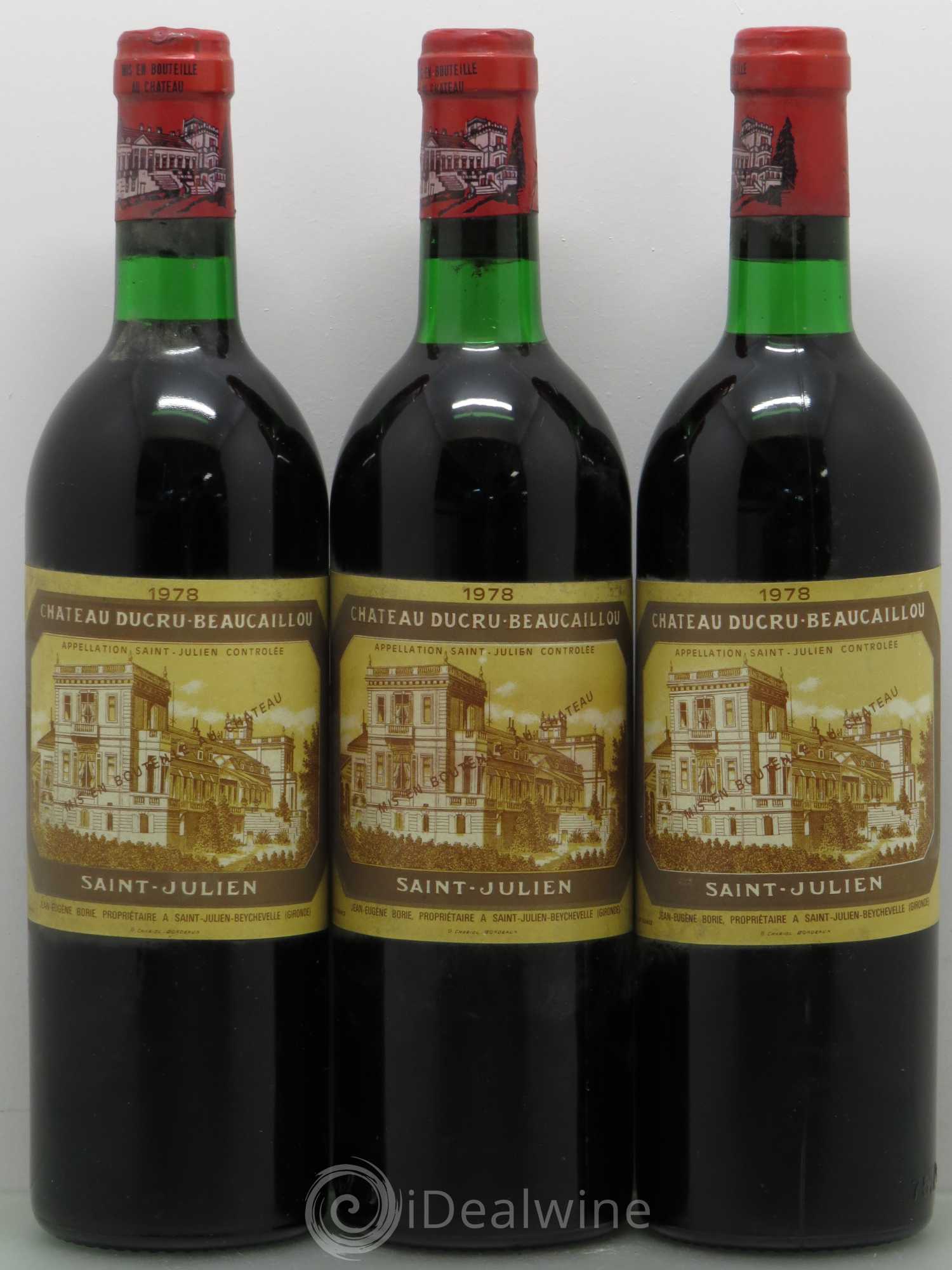 Château Ducru Beaucaillou 2ème Grand Cru Classé 1978 - Lot de 3 bouteilles - 0