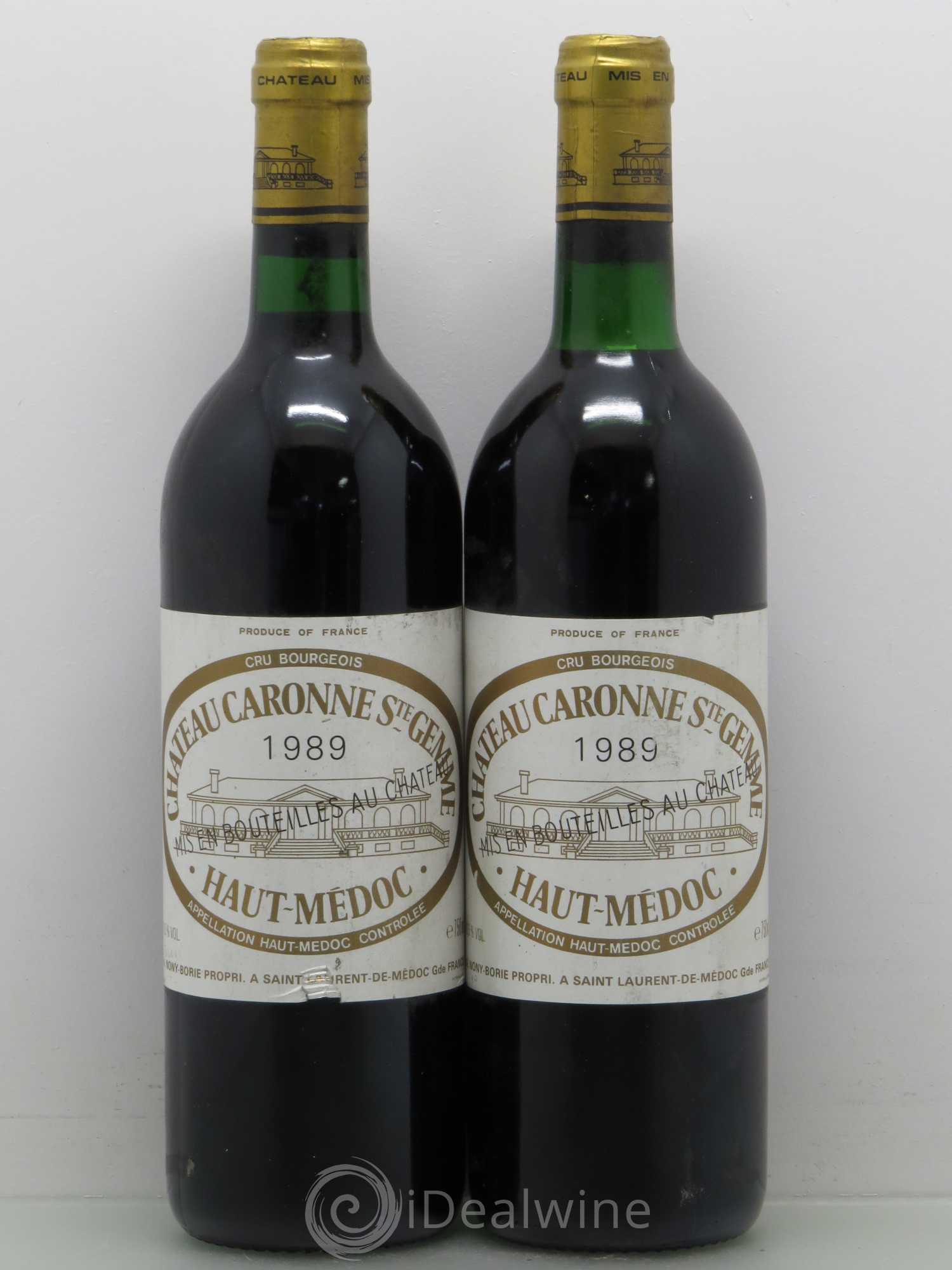Château Caronne Sainte-Gemme Cru Bourgeois 1989 - Lot de 2 bouteilles - 0