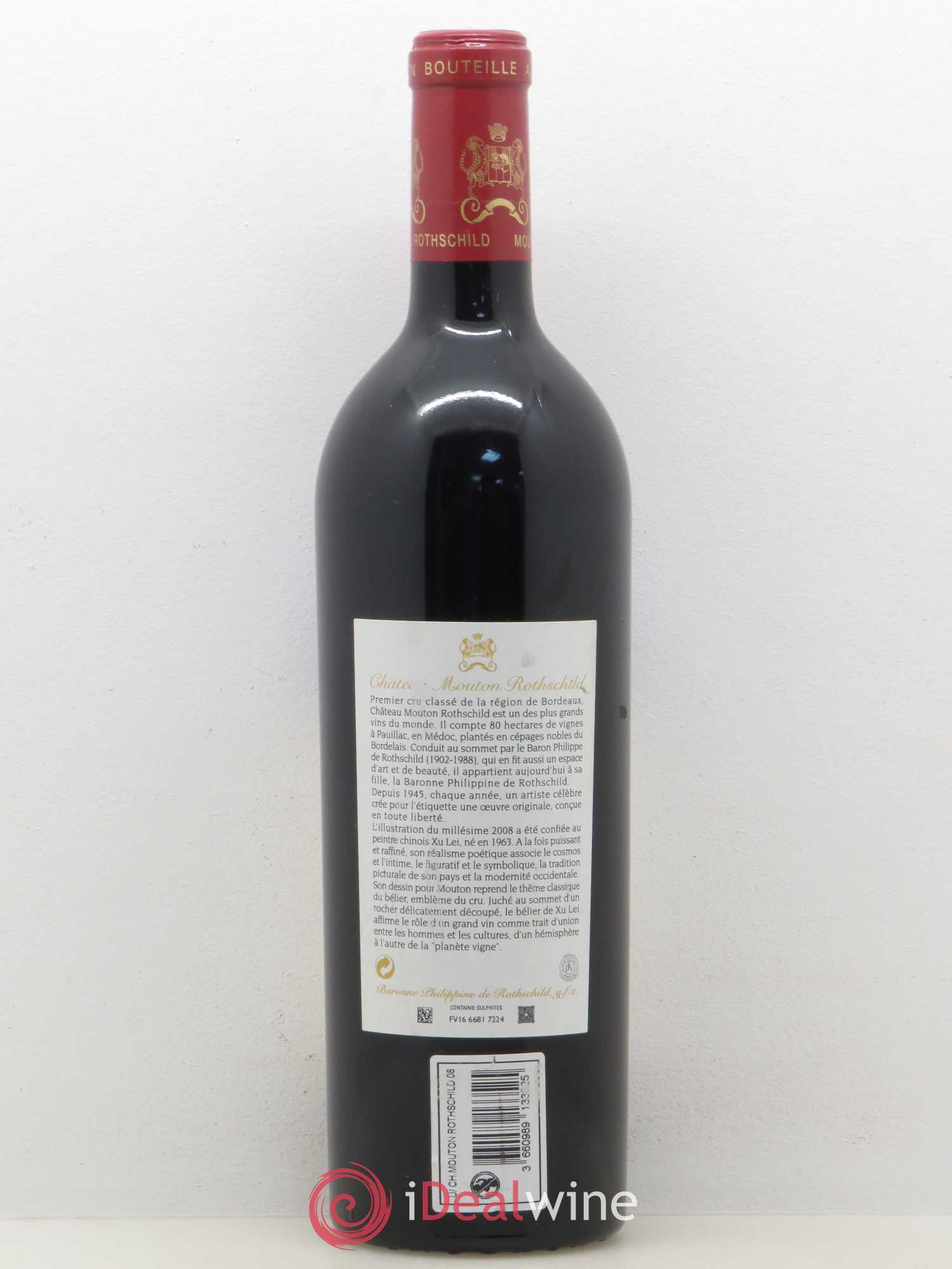 Château Mouton Rothschild 1er Grand Cru Classé 2008 - Lot de 1 bouteille - 1