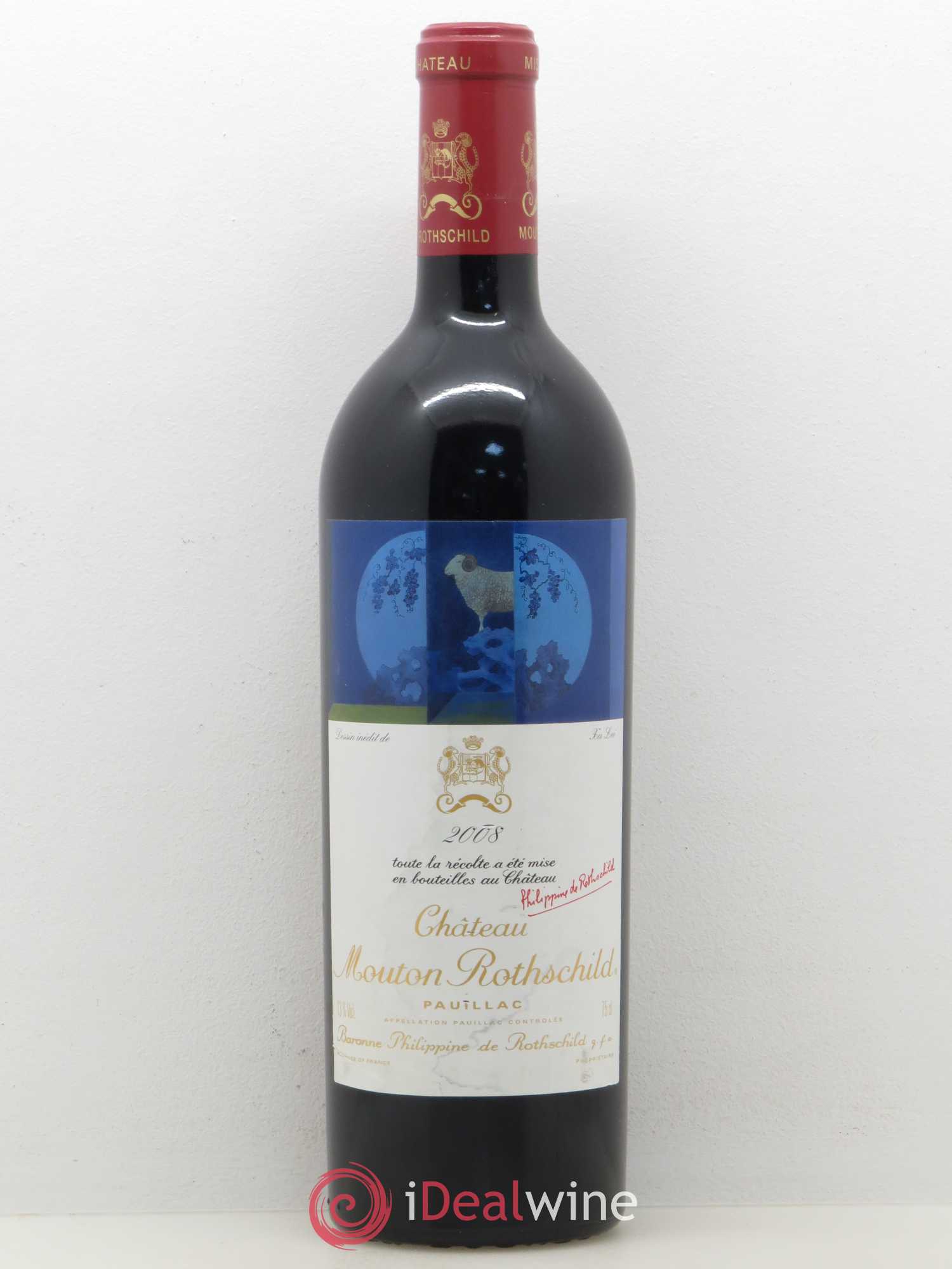 Château Mouton Rothschild 1er Grand Cru Classé 2008 - Lot de 1 bouteille - 0