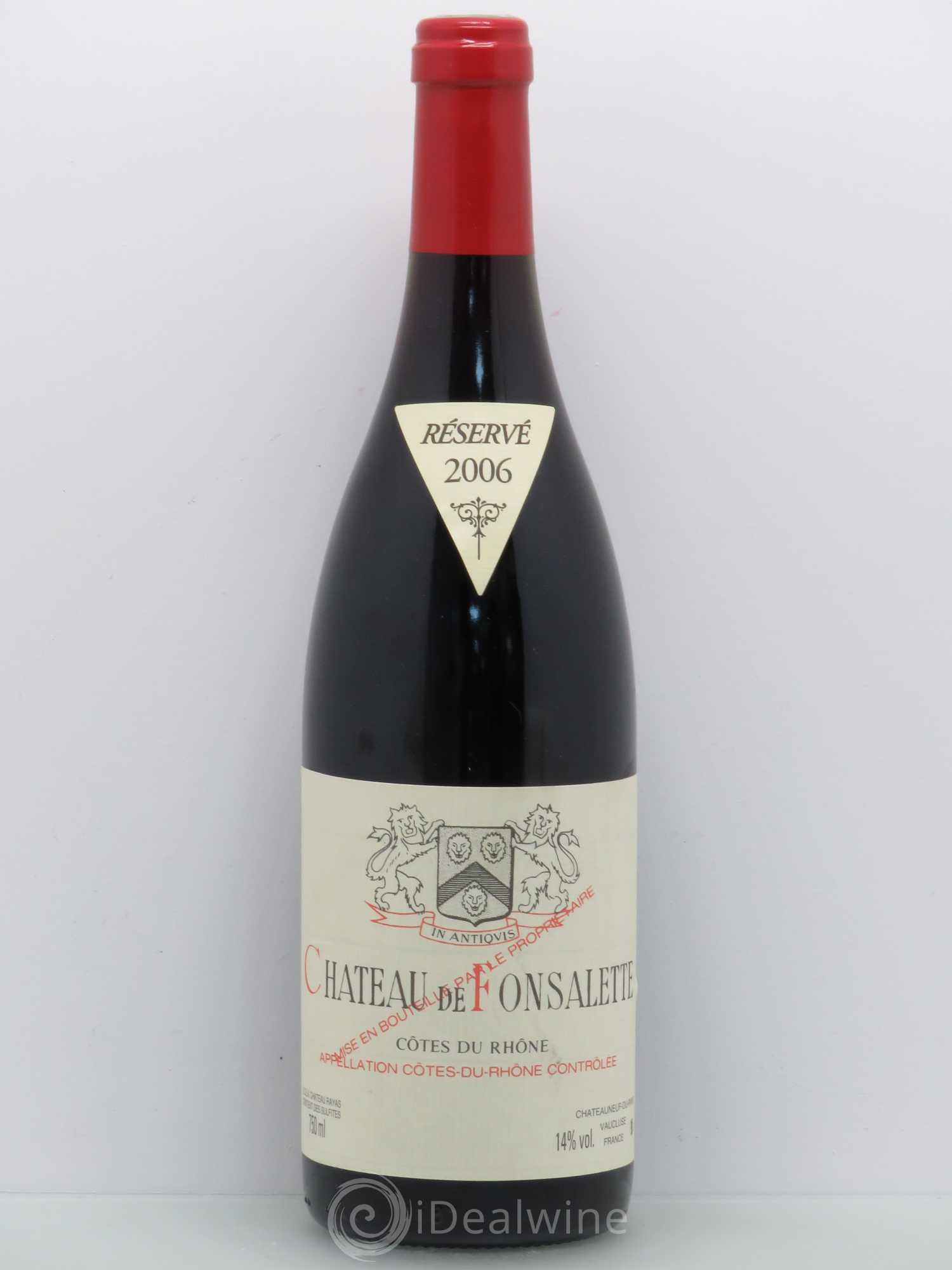 Côtes-du-Rhône Château de Fonsalette Emmanuel Reynaud 2006 - Lot de 1 bouteille - 0