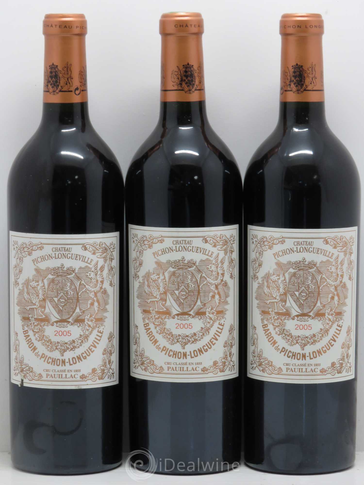 Pichon Longueville Baron 2ème Grand Cru Classé 2005 - Lot de 3 bouteilles - 0