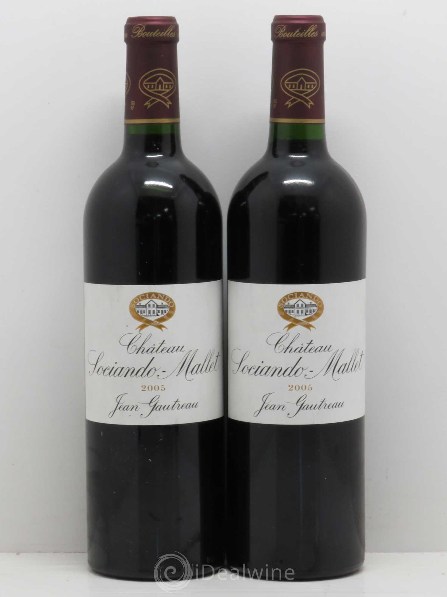 Château Sociando Mallet 2005 - Lot de 2 bouteilles - 0