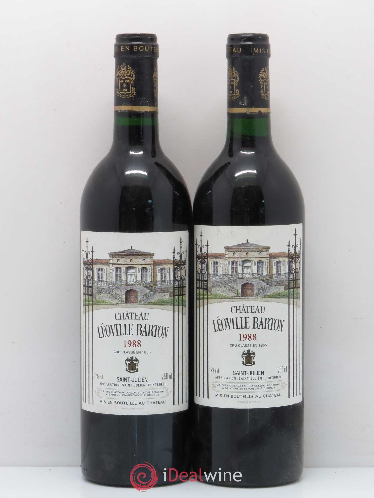 Château Léoville Barton 2ème Grand Cru Classé 1988 - Lot de 2 bouteilles - 0
