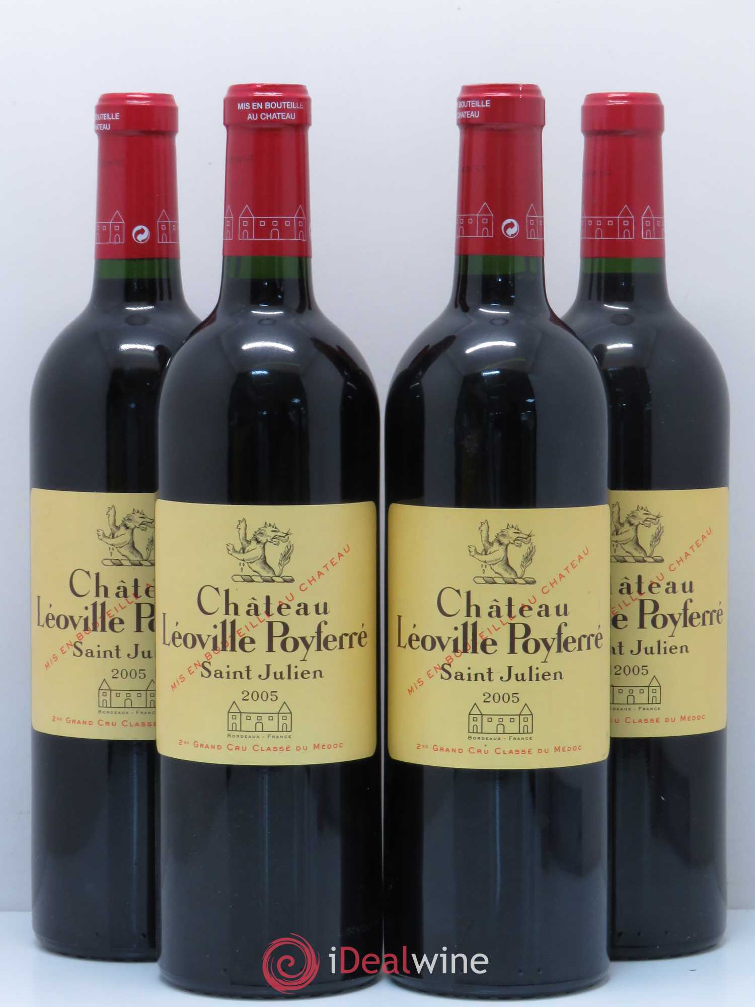Château Léoville Poyferré 2ème Grand Cru Classé 2005 - Lot de 4 bouteilles - 0