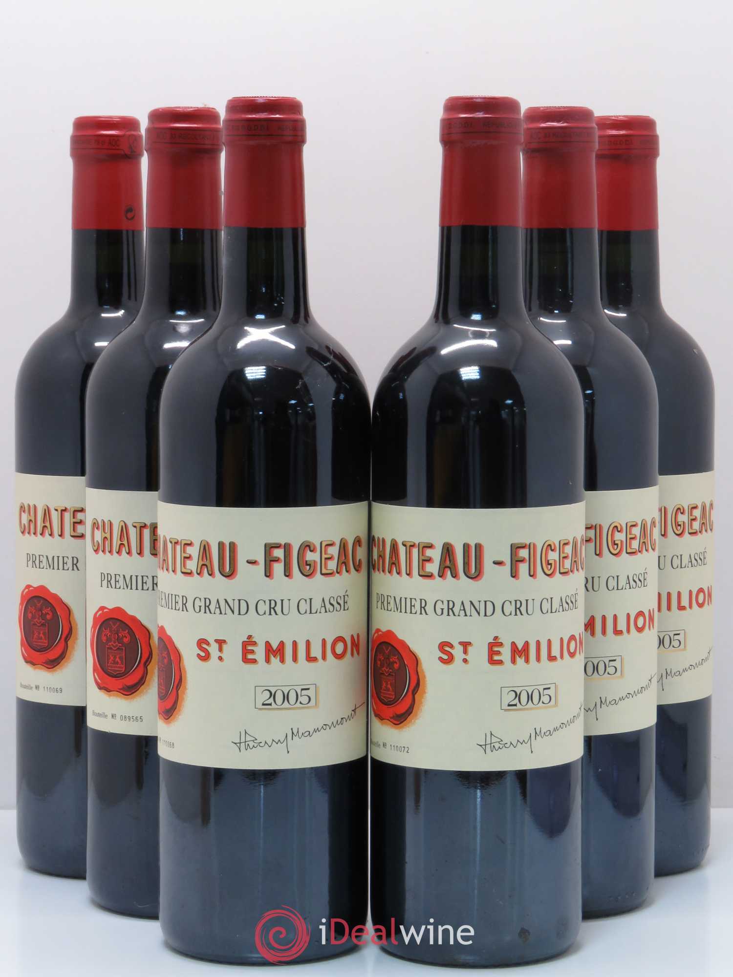 Château Figeac 1er Grand Cru Classé A 2005 - Lot de 6 bouteilles - 0