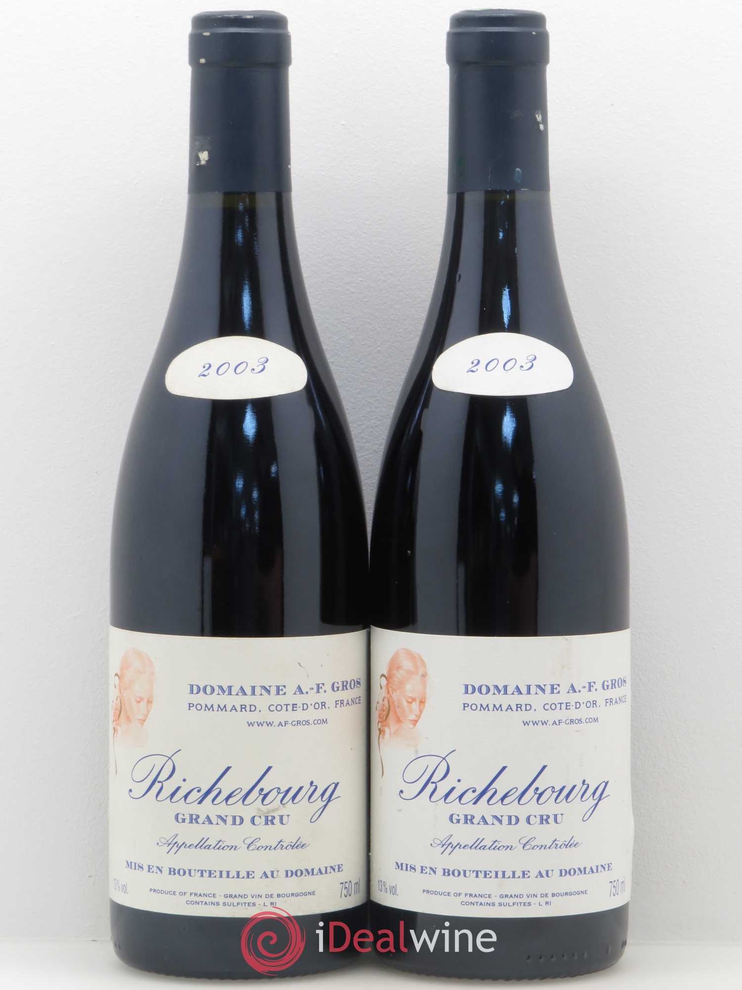 Richebourg Grand Cru A.-F. Gros 2003 - Lot de 2 bouteilles - 0