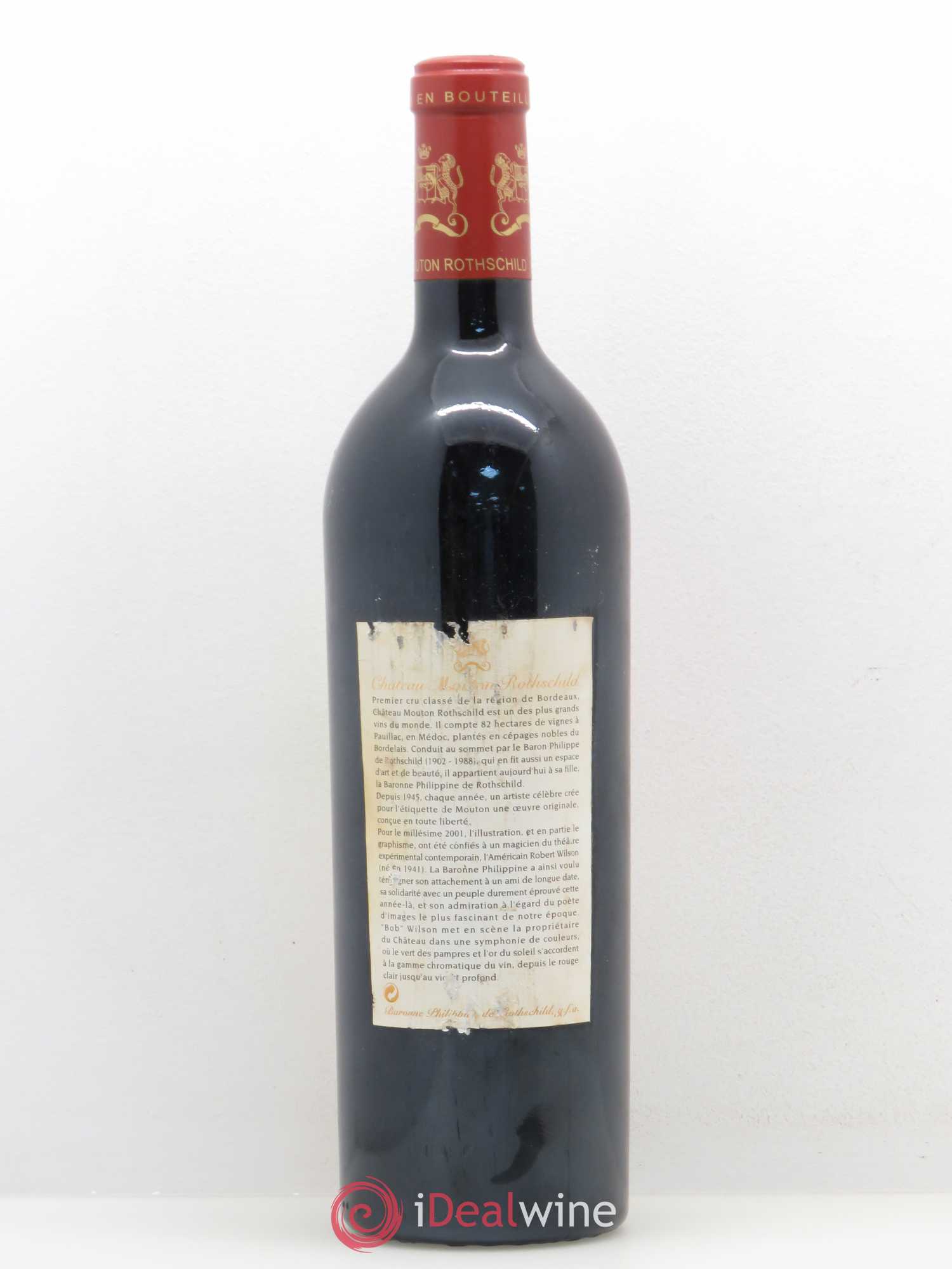 Château Mouton Rothschild 1er Grand Cru Classé 2001 - Lot de 1 bouteille - 1