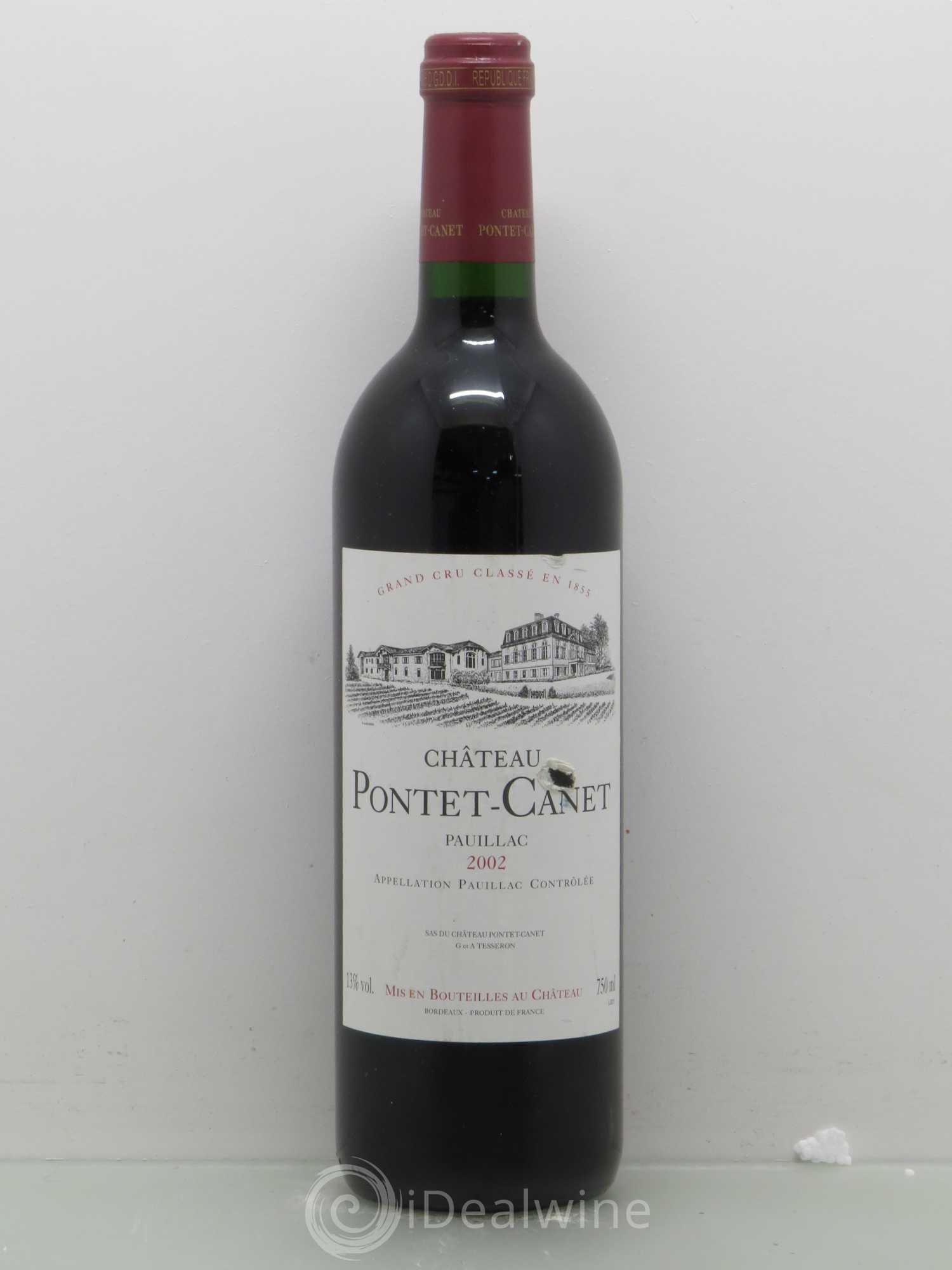 Château Pontet Canet 5ème Grand Cru Classé 2002 - Lot de 1 bouteille - 0