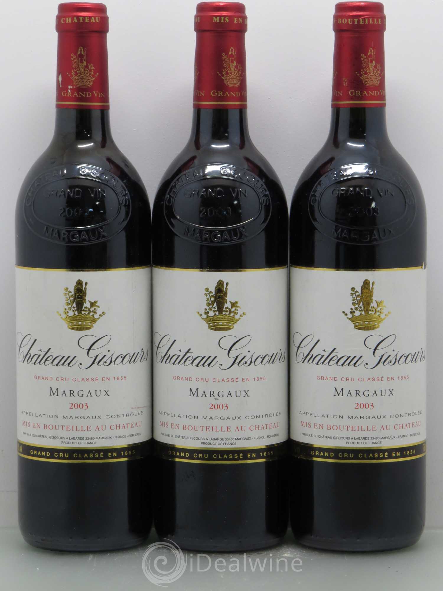 Château Giscours 3ème Grand Cru Classé 2003 - Lot de 5 bouteilles - 1