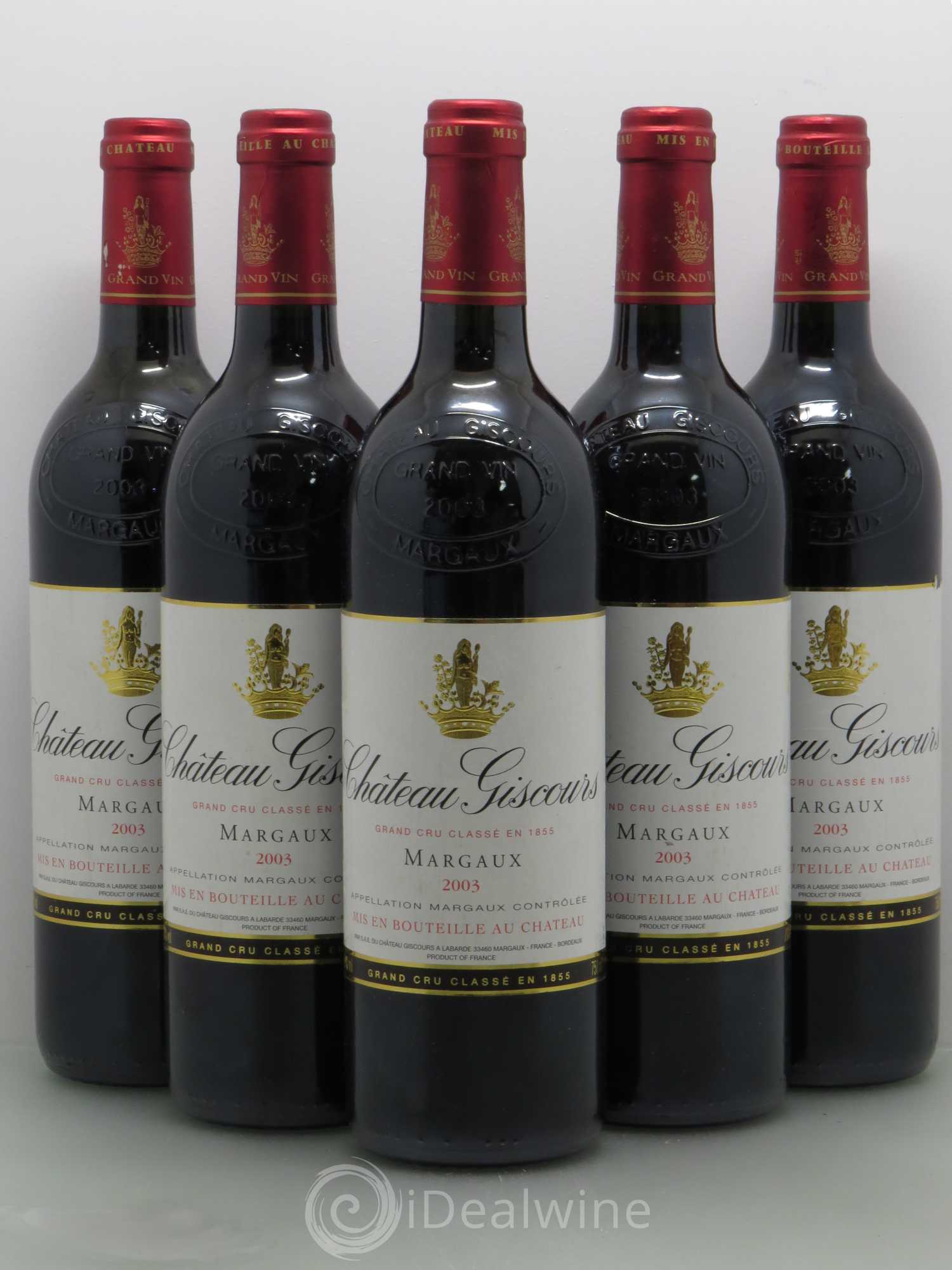 Château Giscours 3ème Grand Cru Classé 2003 - Lot de 5 bouteilles - 0