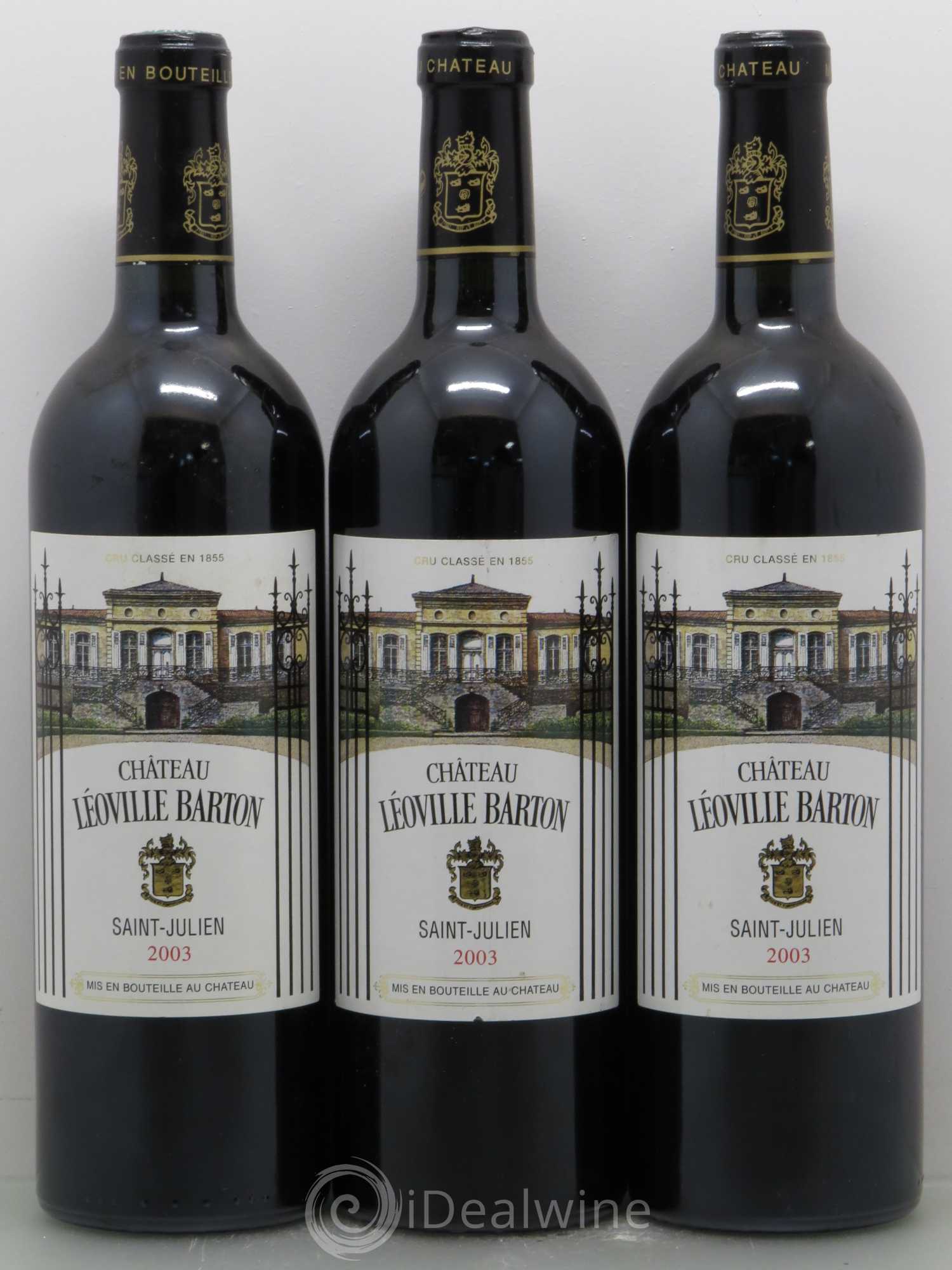 Château Léoville Barton 2ème Grand Cru Classé 2003 - Lot de 3 bouteilles - 0