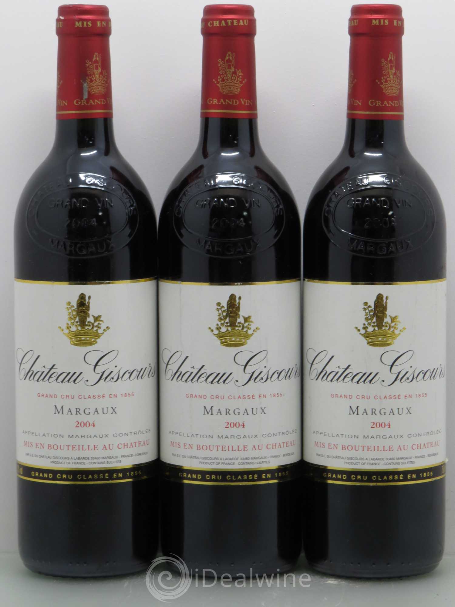 Château Giscours 3ème Grand Cru Classé 2004 - Lot de 3 bouteilles - 0