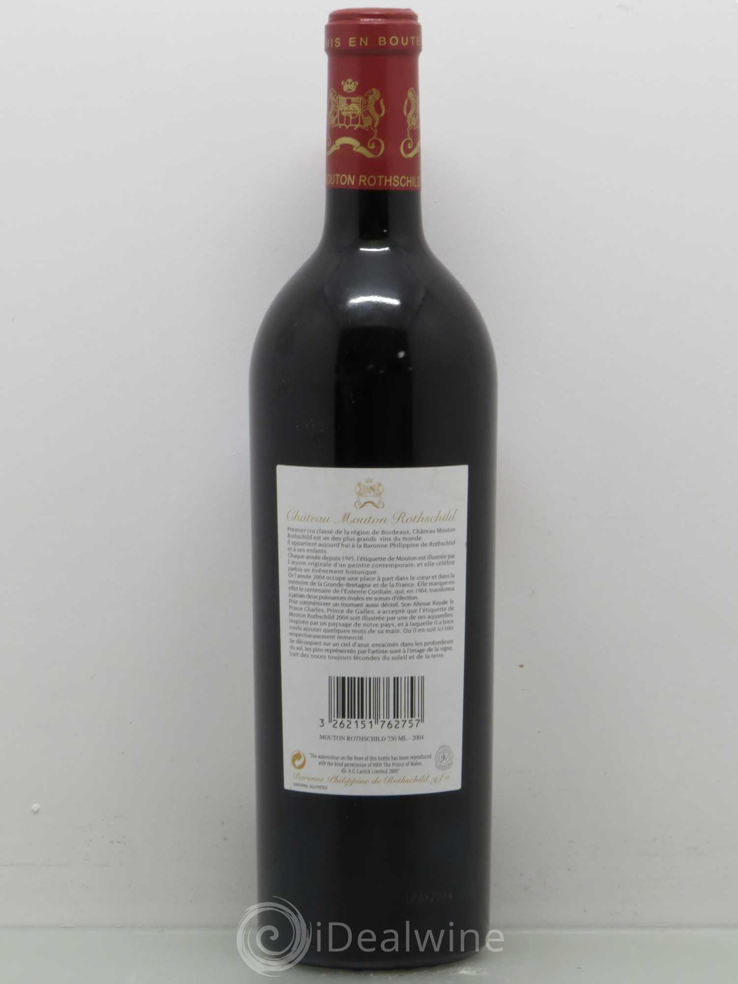 Château Mouton Rothschild 1er Grand Cru Classé 2004 - Lot de 1 bouteille - 1