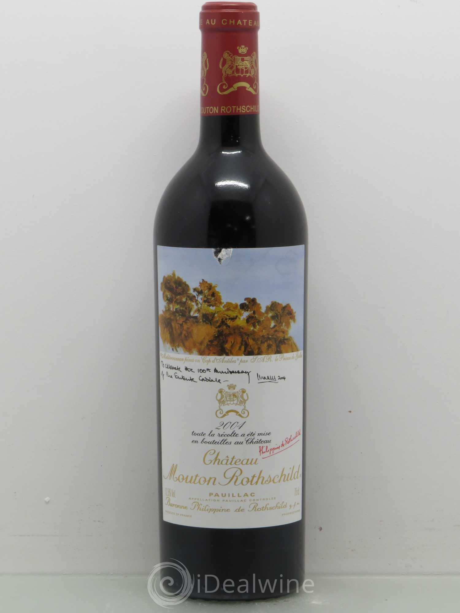 Château Mouton Rothschild 1er Grand Cru Classé 2004 - Lot de 1 bouteille - 0