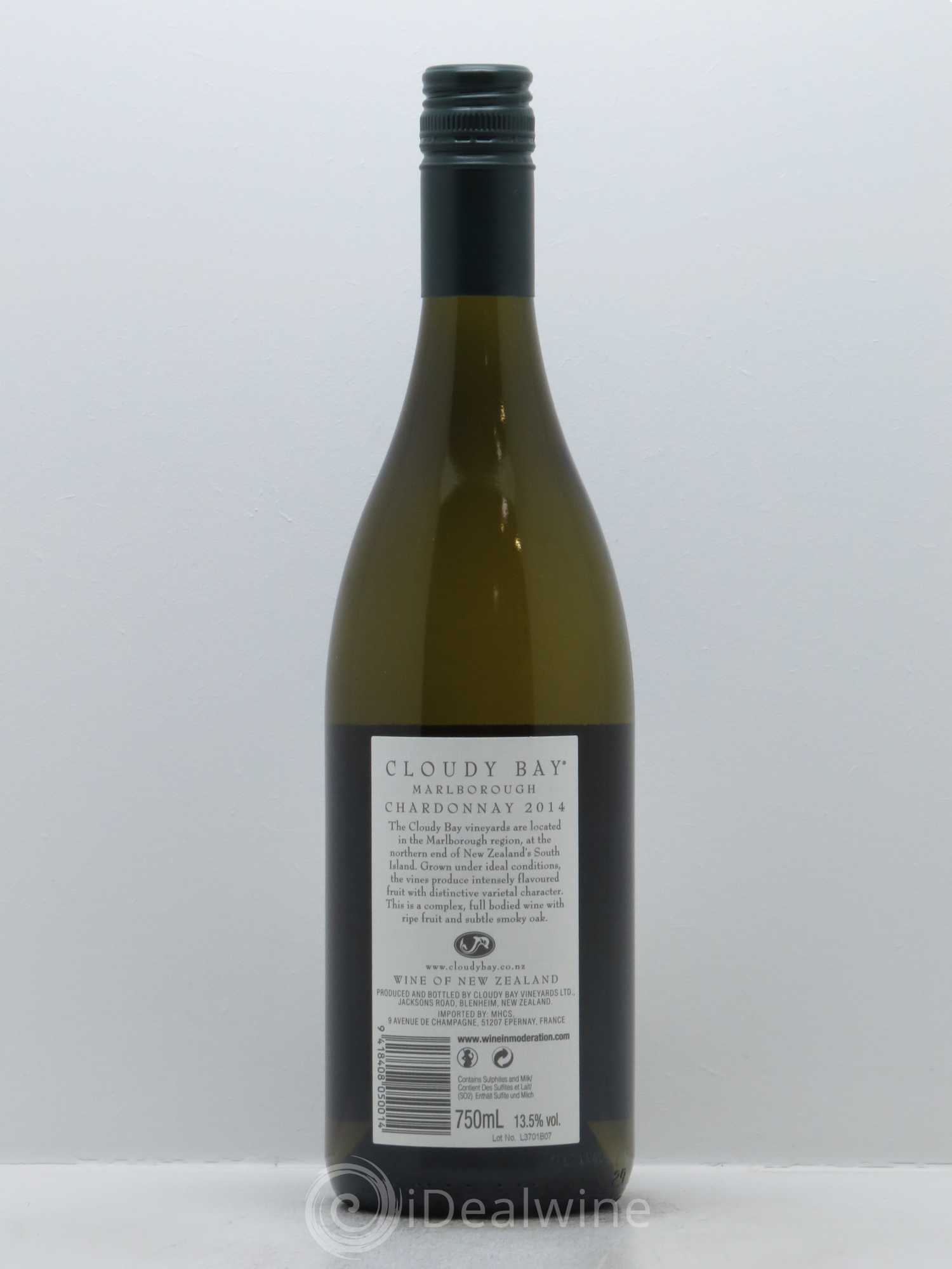 Nouvelle Zélande Cloudy Bay Chardonnay 2014 - Lot de 1 bouteille - 1