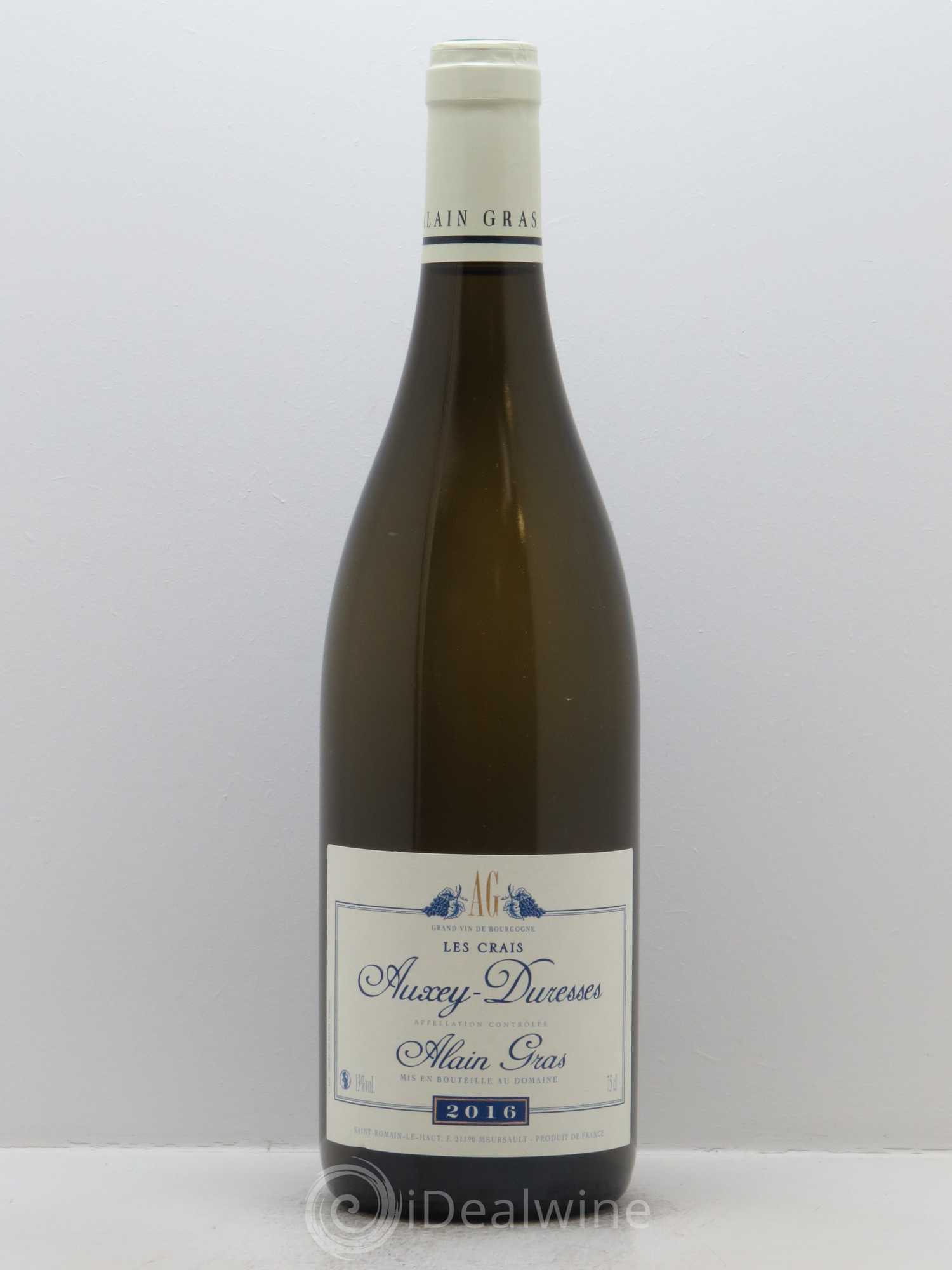 Auxey-Duresses Les Crais Alain Gras 2016 - Lot de 1 bouteille - 0