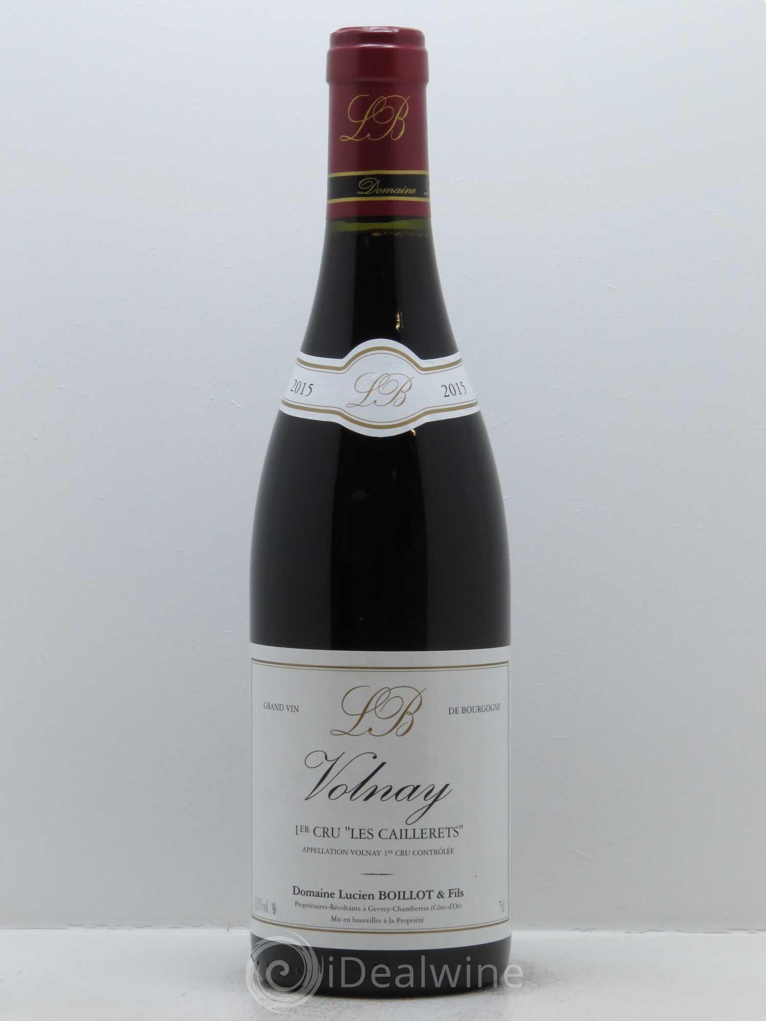 Volnay 1er Cru Les Caillerets Lucien Boillot & Fils (Domaine) 2015 - Lot de 1 bouteille - 0