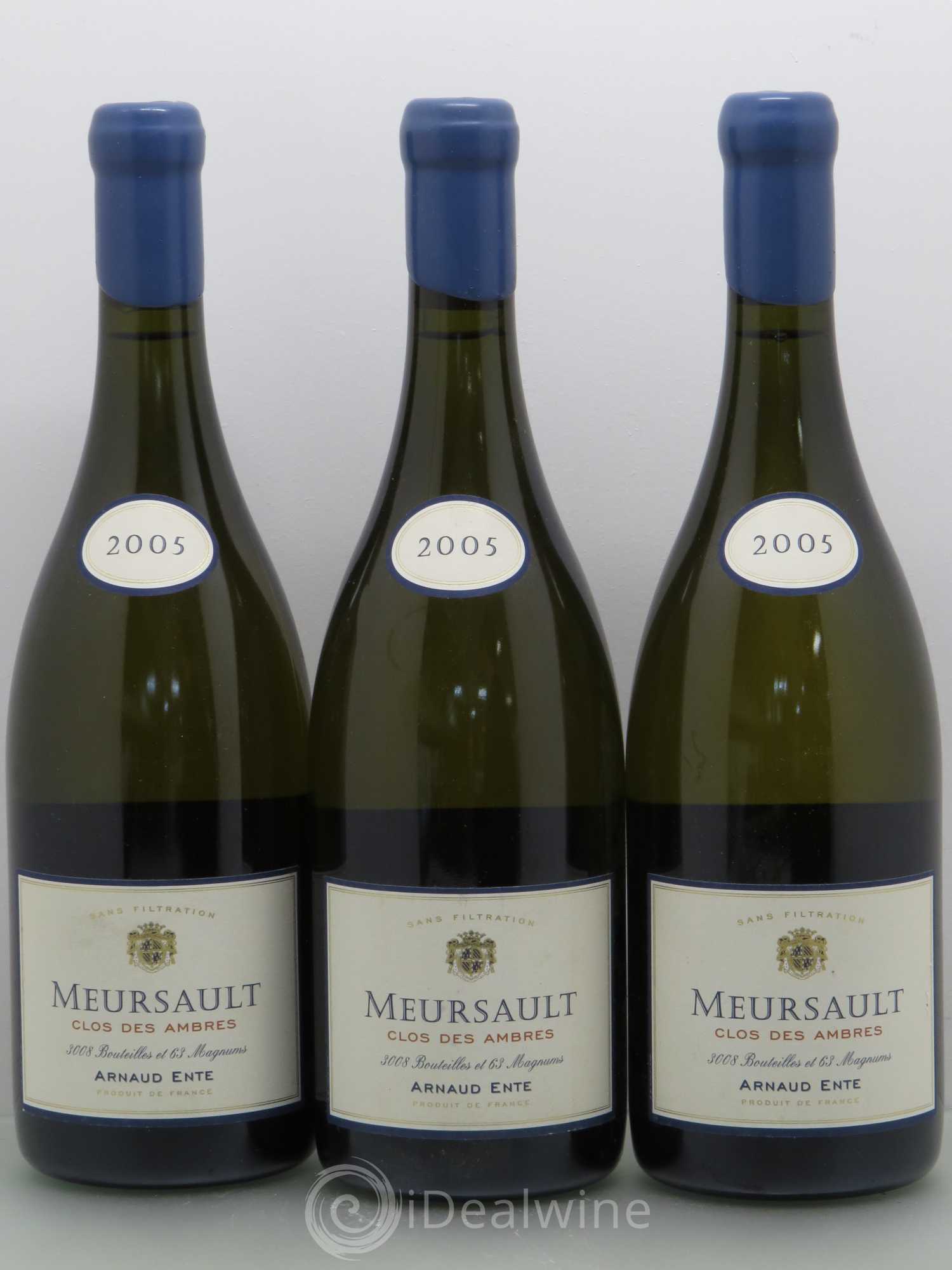 Meursault Clos des Ambres Arnaud Ente 2005 - Lot de 3 bouteilles - 0