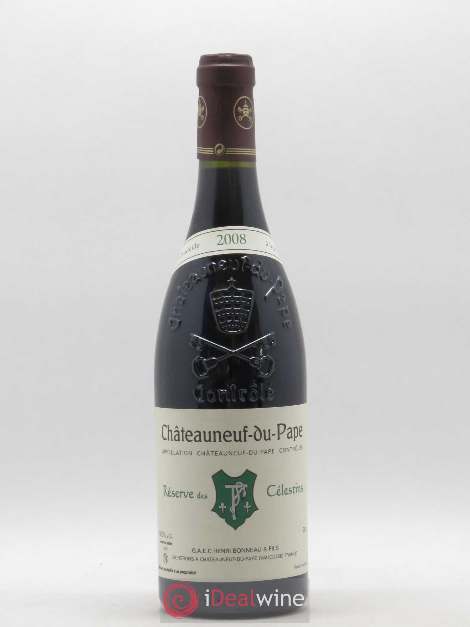 Châteauneuf-du-Pape Réserve des Célestins Henri Bonneau & Fils 2008 - Lot de 1 bouteille - 0