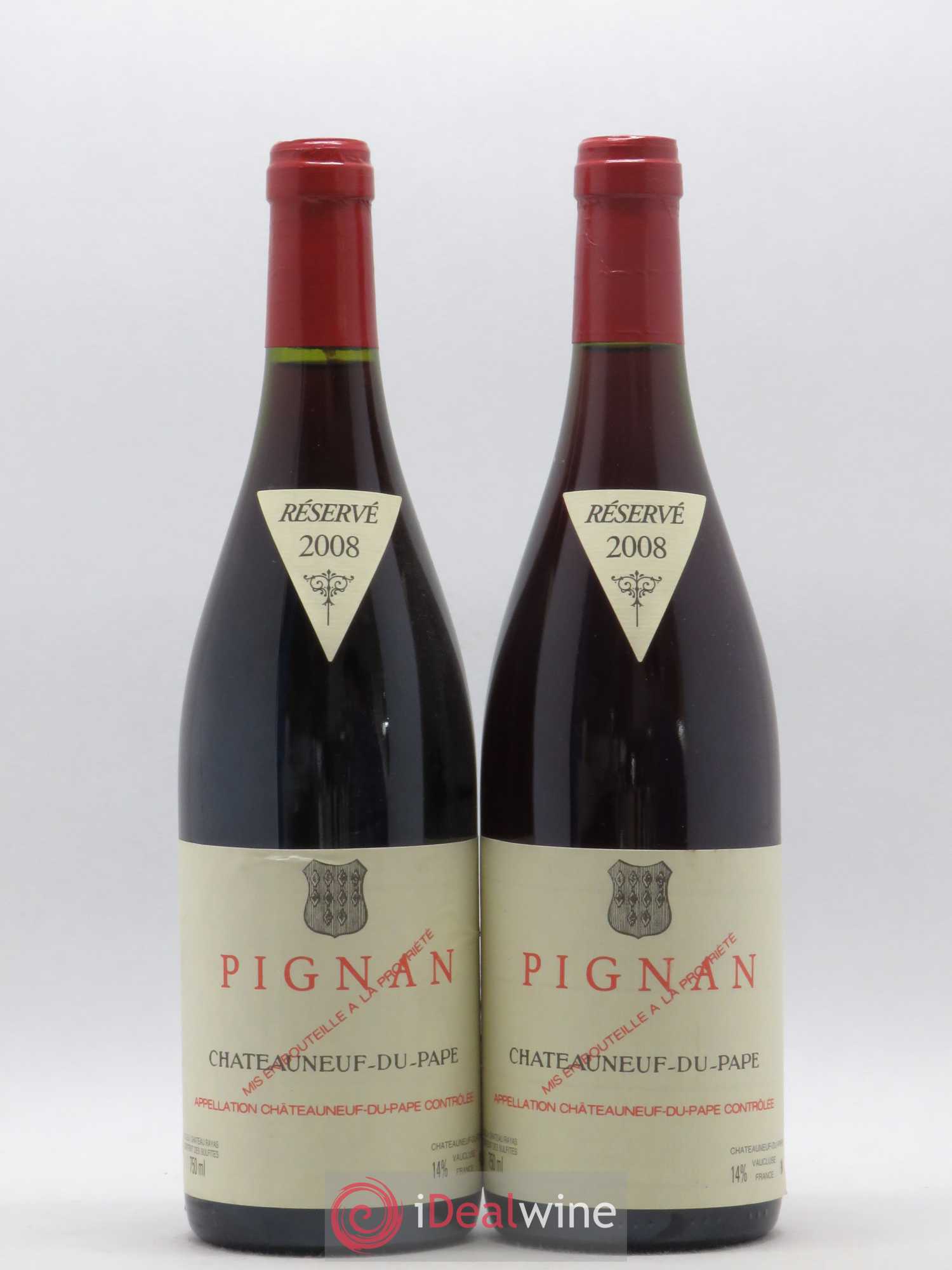 Châteauneuf-du-Pape Pignan Emmanuel Reynaud 2008 - Lot de 2 bouteilles - 0