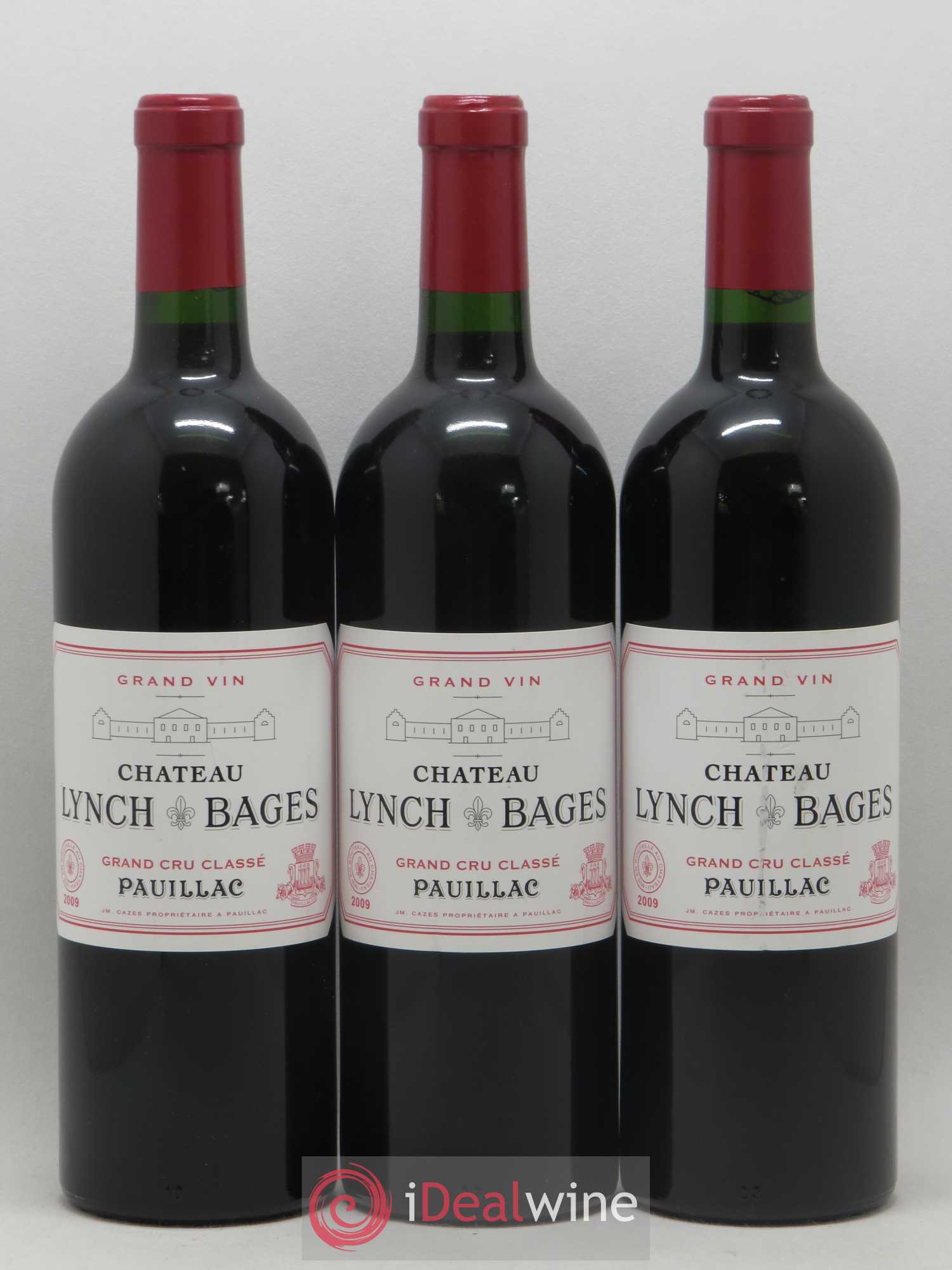 Château Lynch Bages 5ème Grand Cru Classé 2009 - Lot de 3 bouteilles - 0